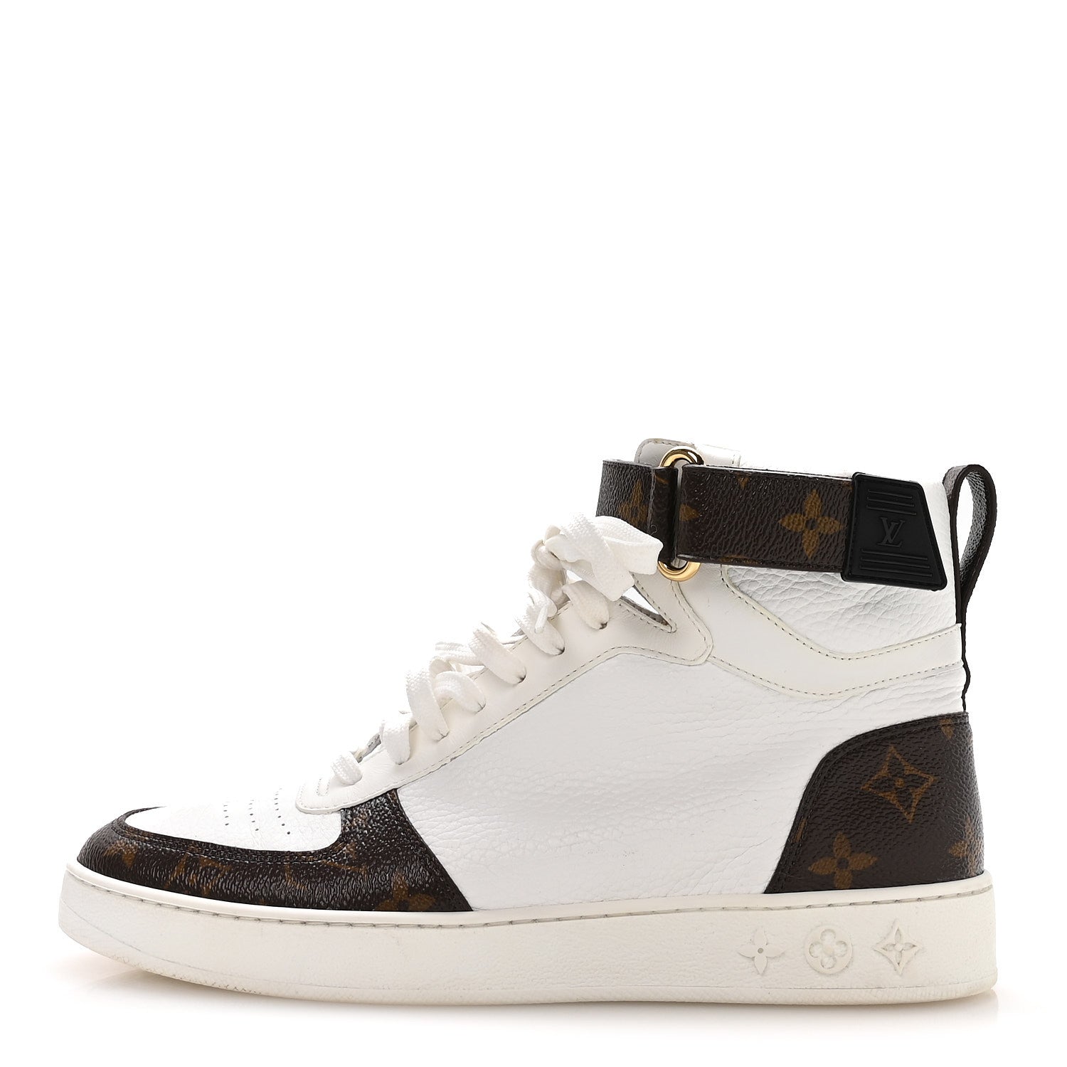 Louis Vuitton Grained Calfskin Monogram Boombox Sneaker Boots 39
