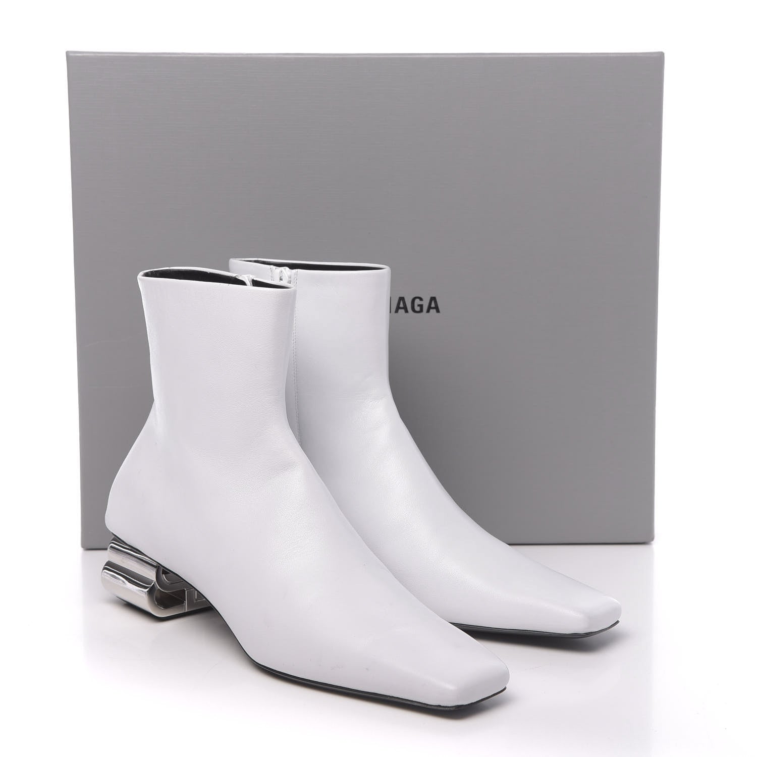 Balenciaga Sheepskin Typo Ankle Booties 36.5 White 11 of 11