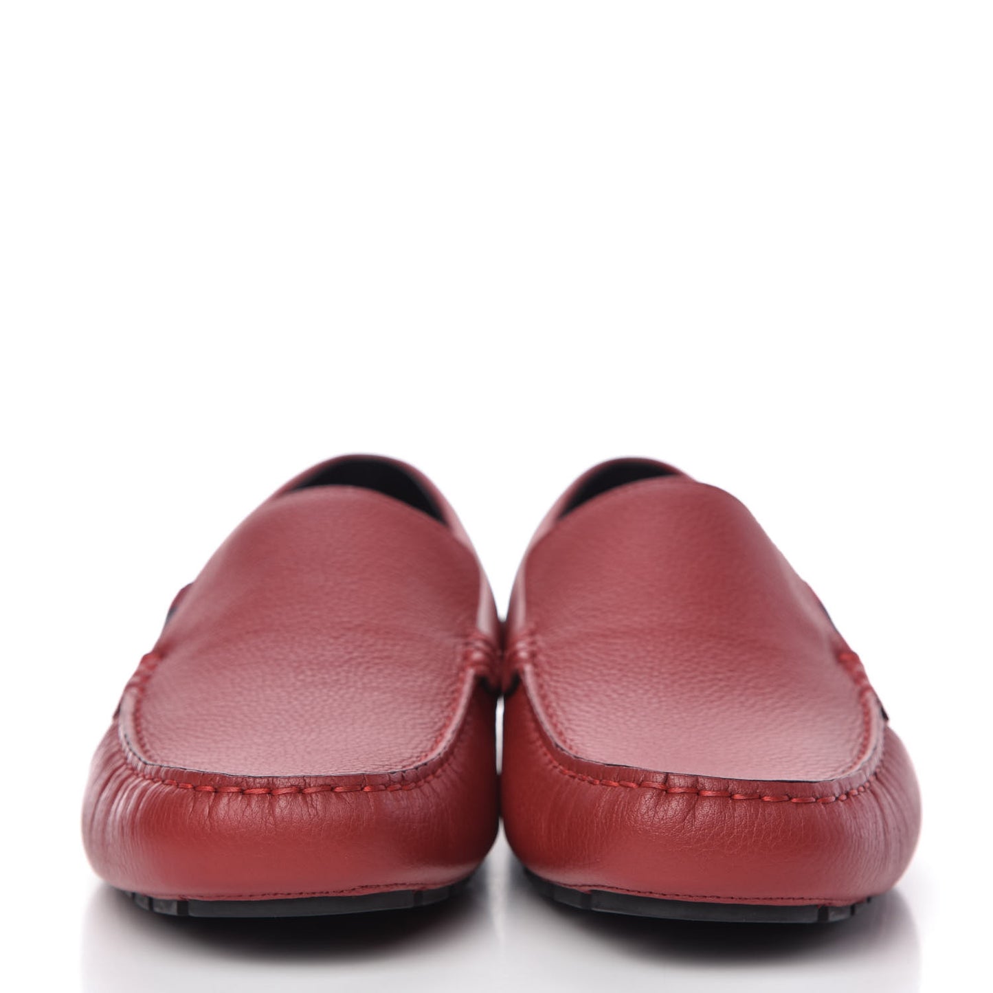Calfskin Web Mens Driver Loafers 9 Red