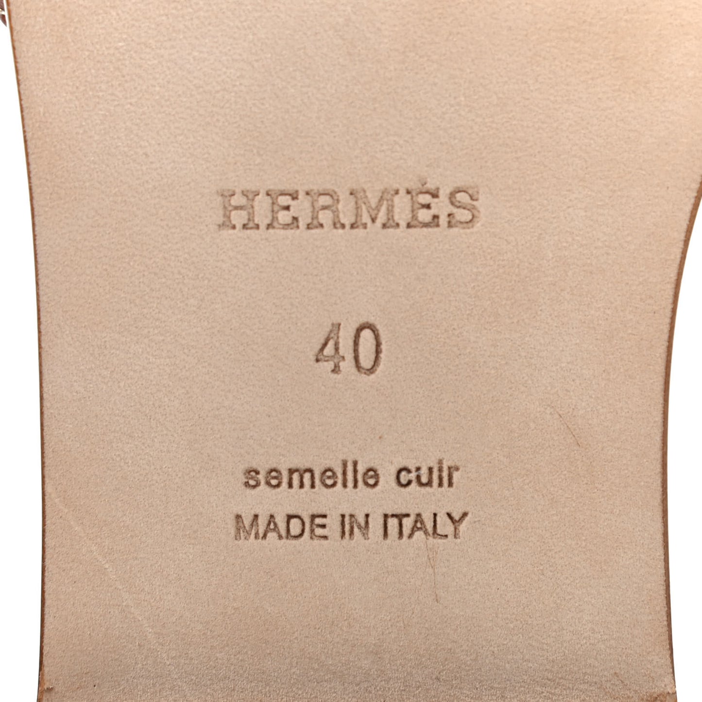 Box Calfskin Oran Sandals 40 Gold