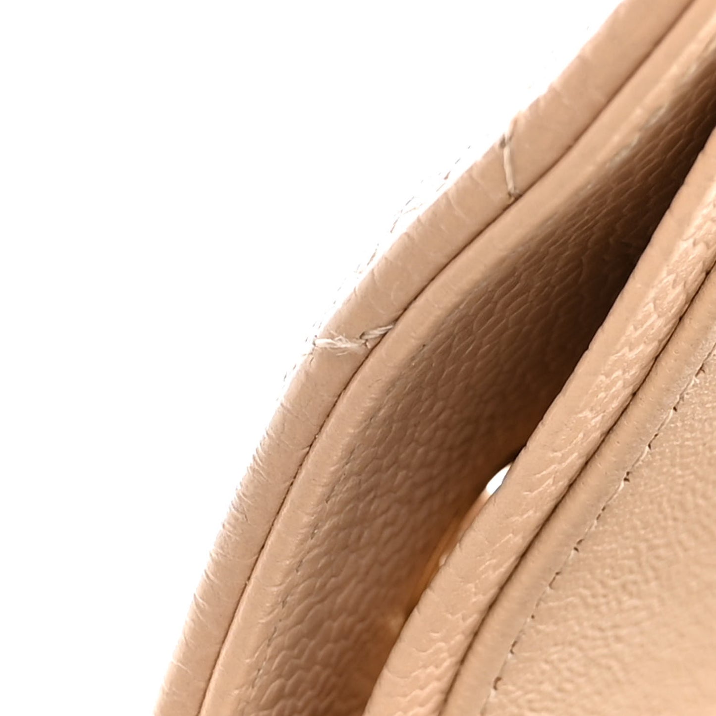 Caviar Quilted Jumbo Double Flap Beige Clair