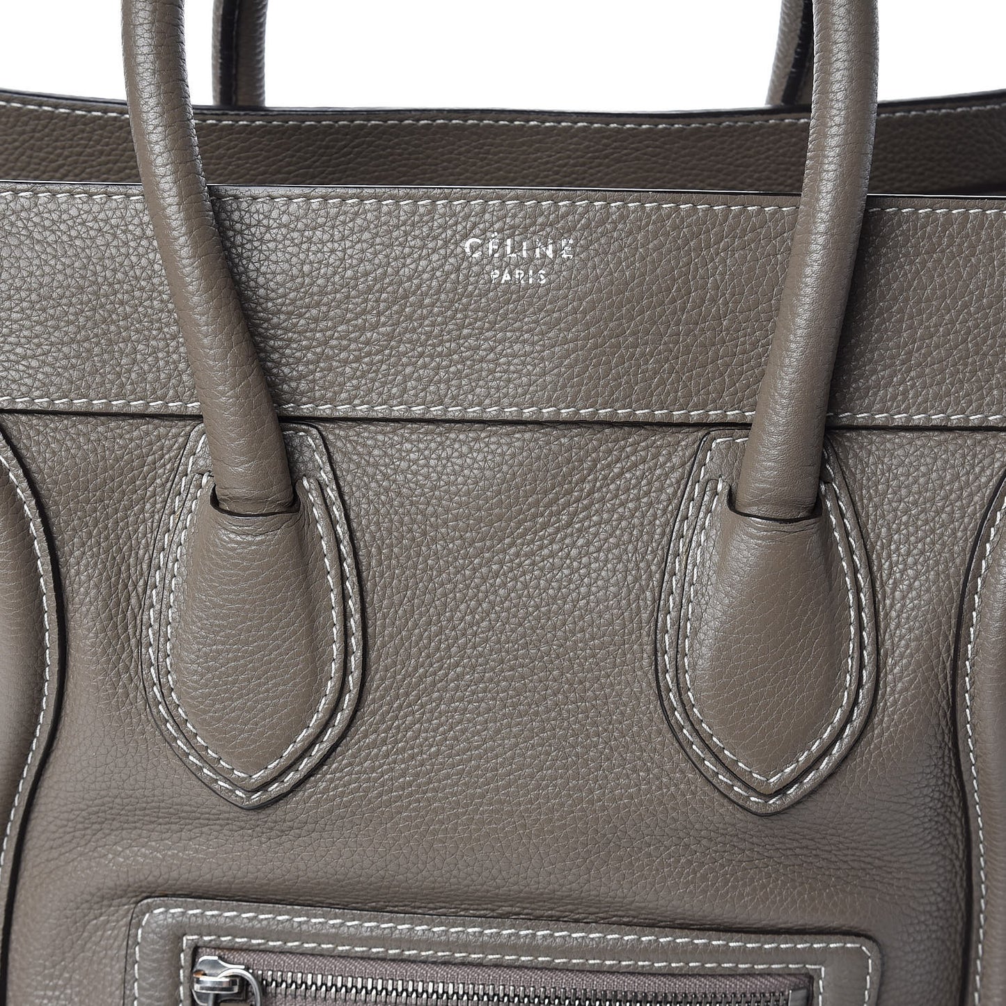 Drummed Calfskin Mini Luggage Souris
