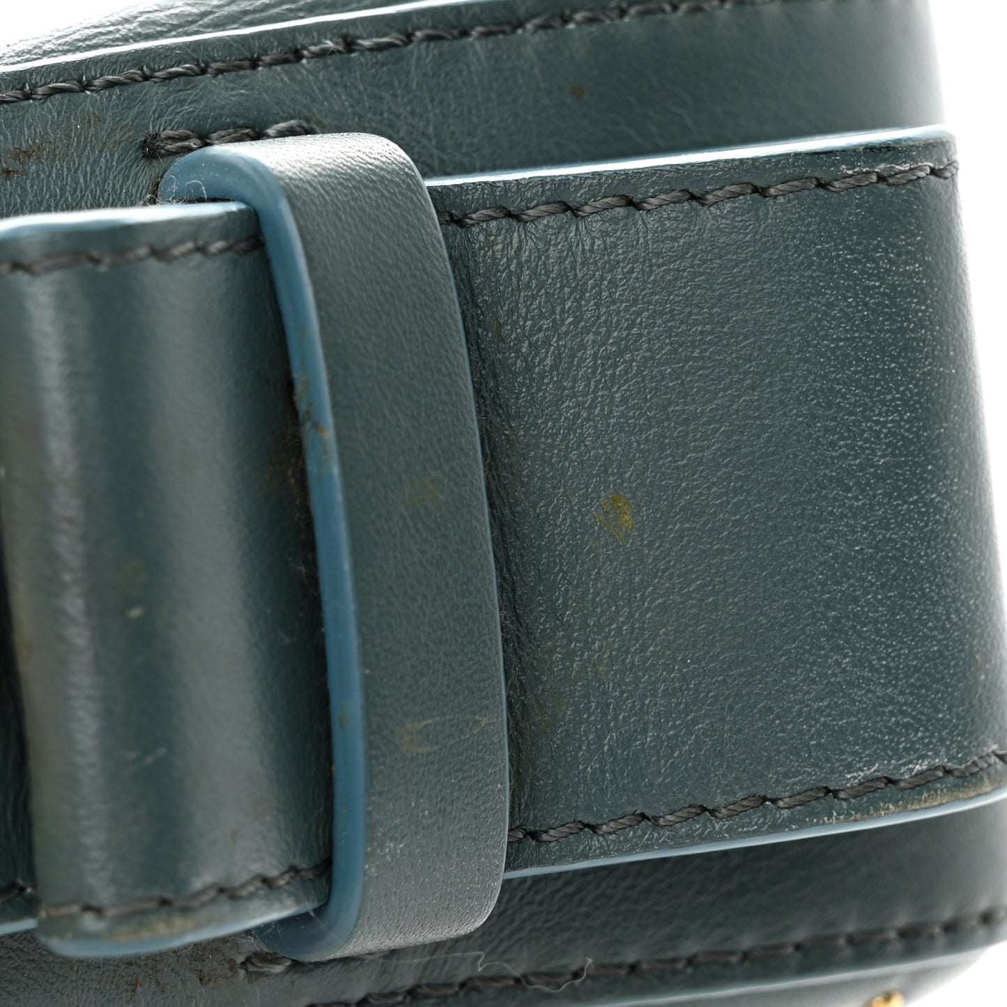 Smooth Calfskin Little Horses Embroidered Shoulder Bag Cloudy Blue