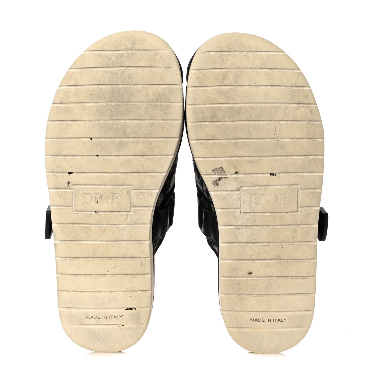 Oblique Jacquard Mens Alpha Sandals 39 Beige Black