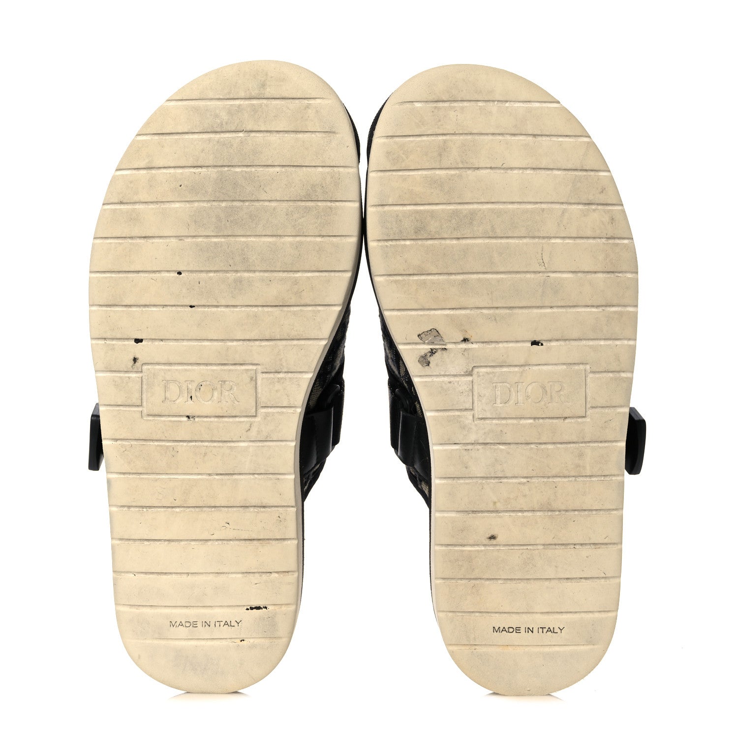 Christian Dior Oblique Jacquard Mens Alpha Sandals 39 Beige Black 5 of 14