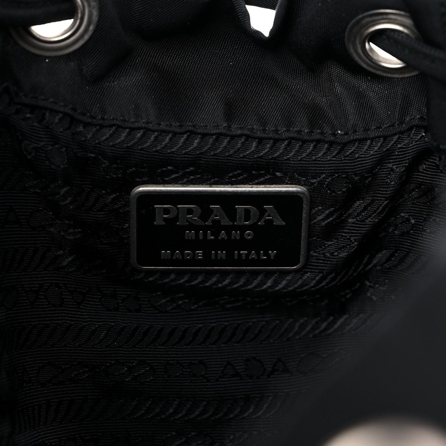 Prada Nylon Vela Mini Cinch Backpack Black 6 of 21