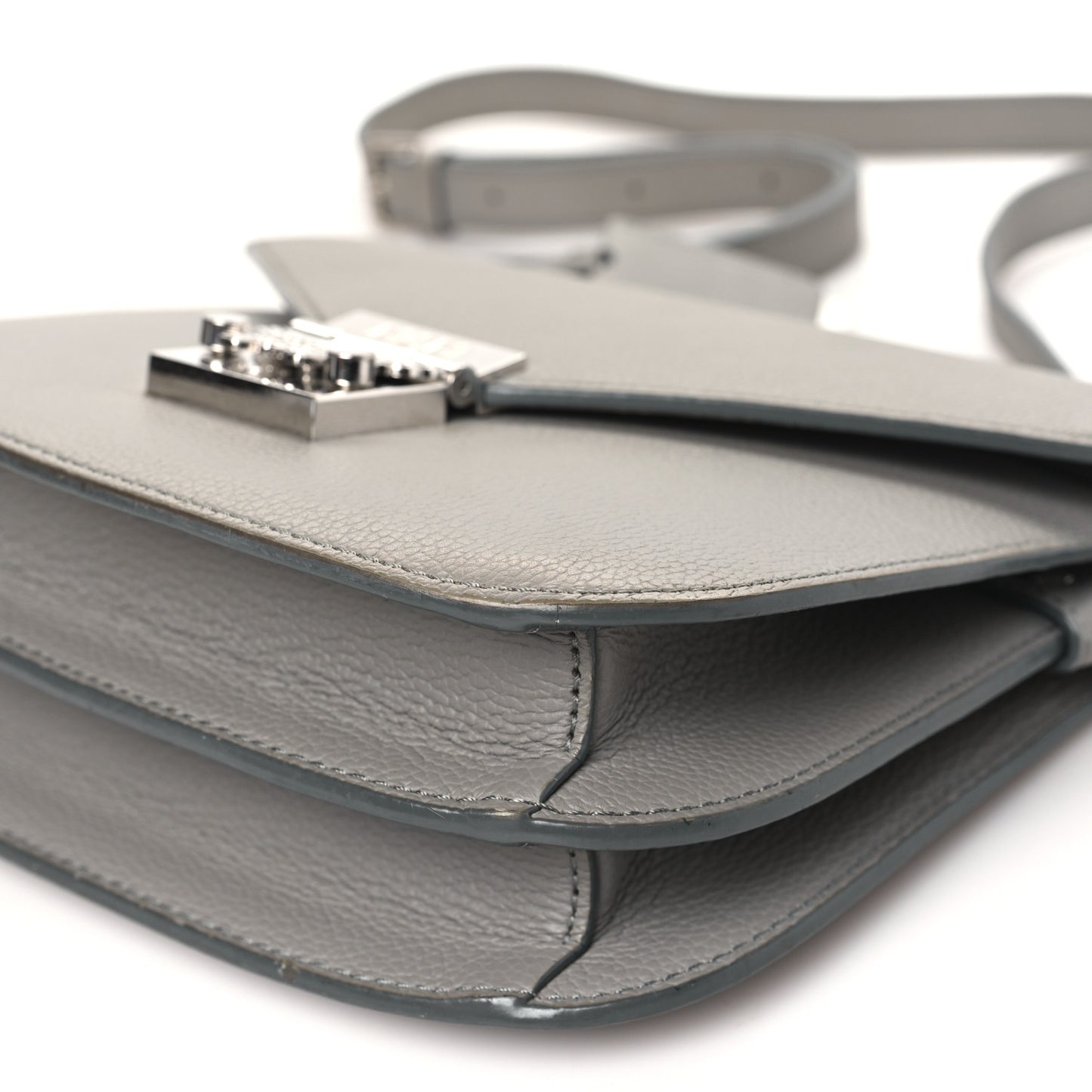 Grained Calfskin Patricia Park Avenue Crossbody Bag Arch Grey