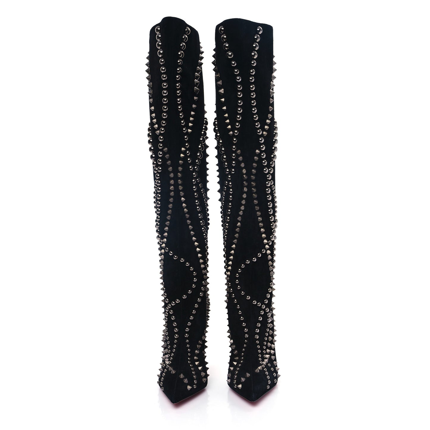 Suede Spiked Astrilarge Botta Pika Knee Boots 39 Black
