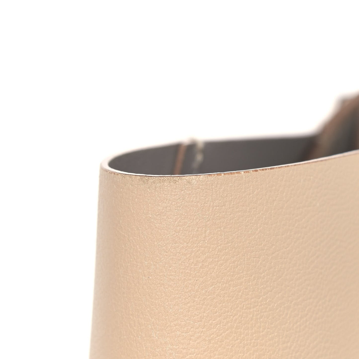 Calfskin Medium Shopper Tote Latte Beige