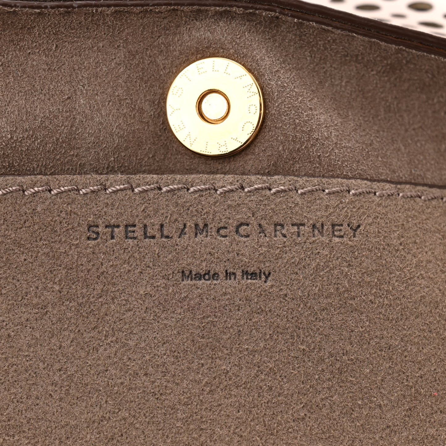 Alter Nappa Perforated Braided Shoulder Bag Brown Dark Beige