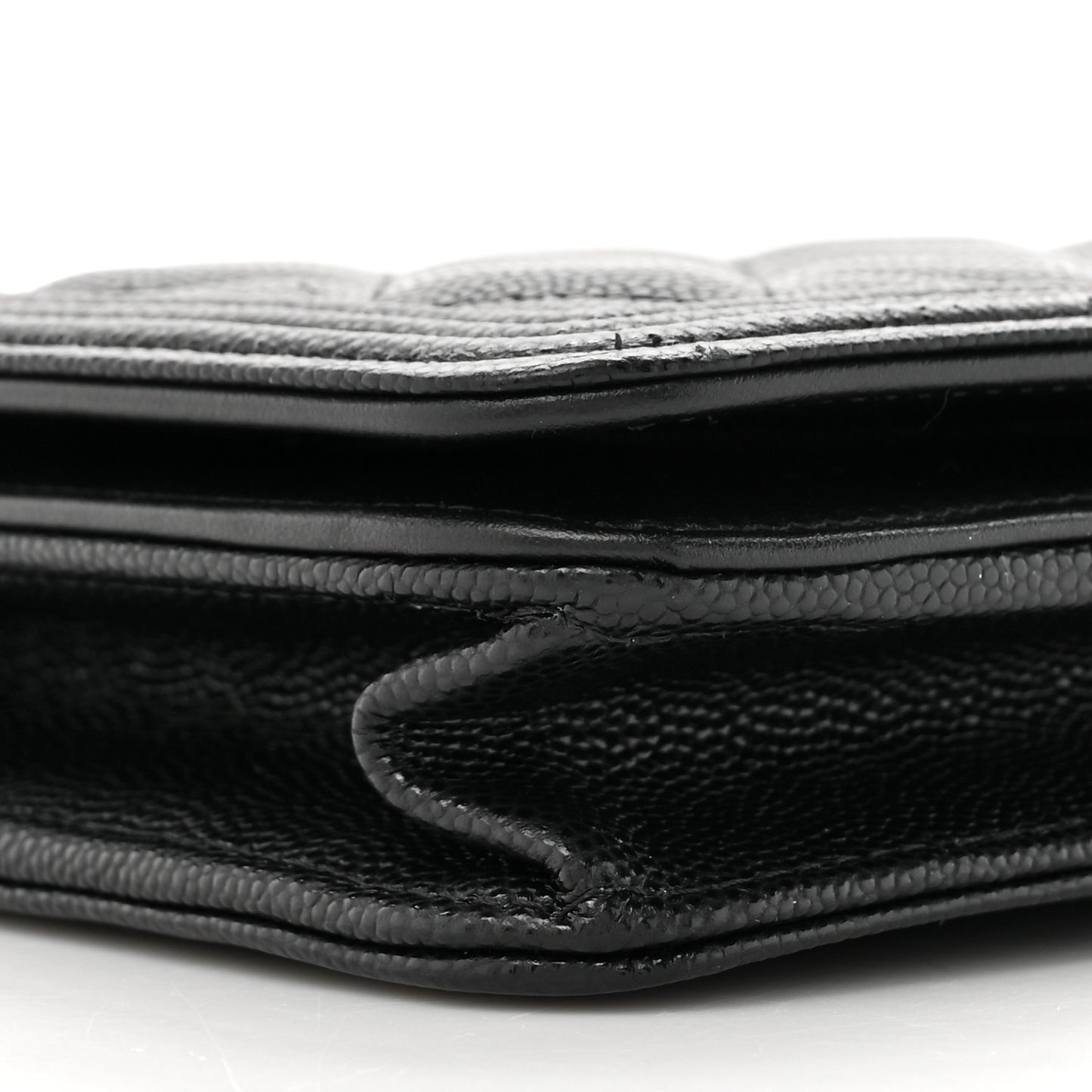 Caviar Quilted Boy Wallet On Chain WOC Black