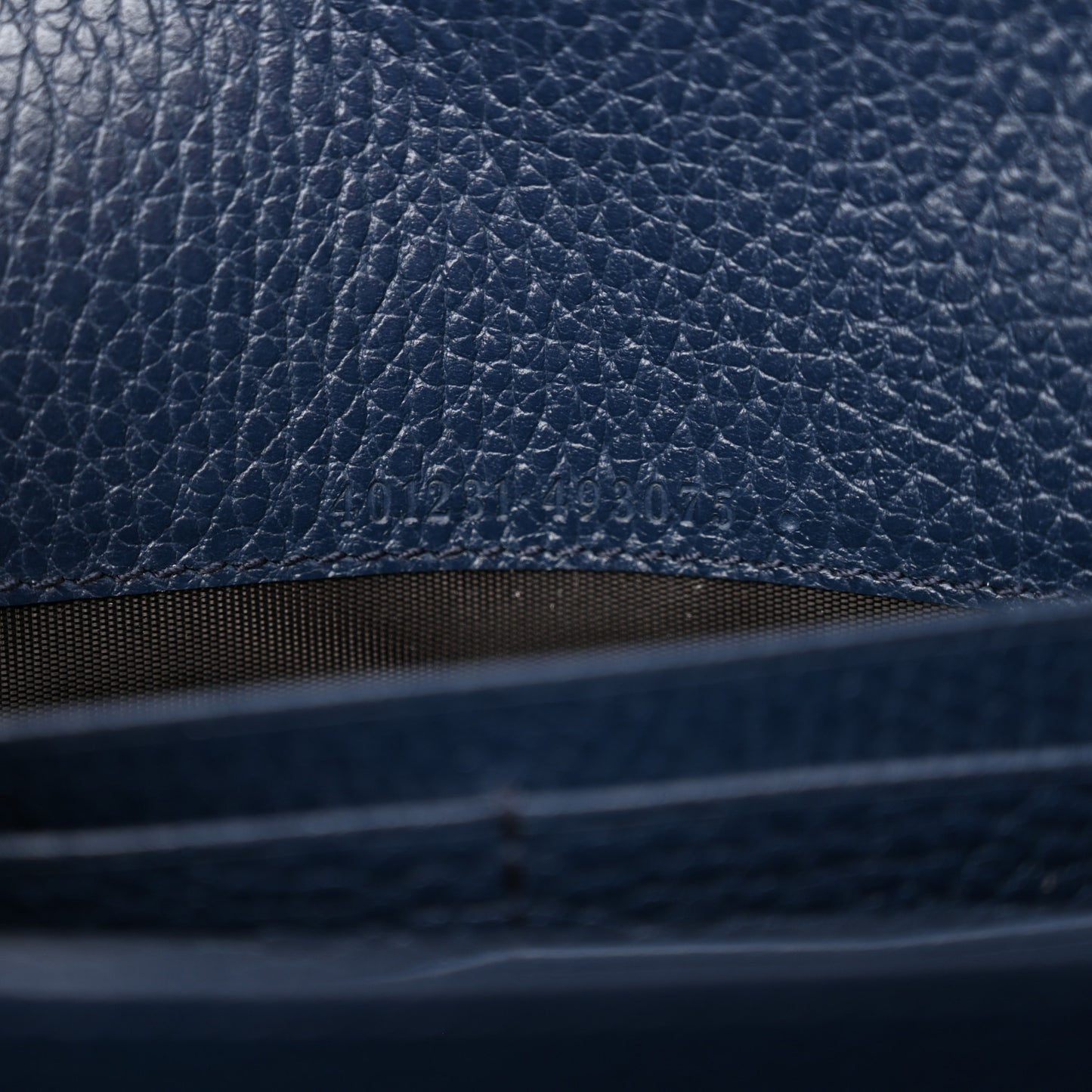 Dollar Calfskin Crystal Mini Dionysus Chain Wallet Blue Agata Black Diamond
