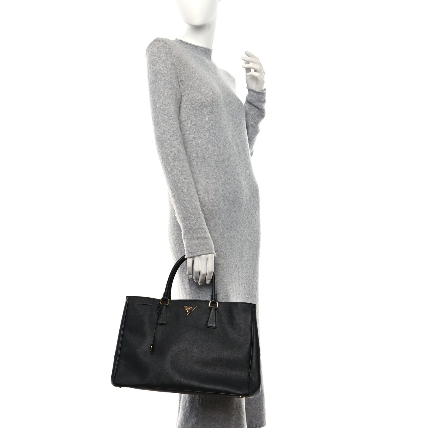 Saffiano Lux Large Tote Black