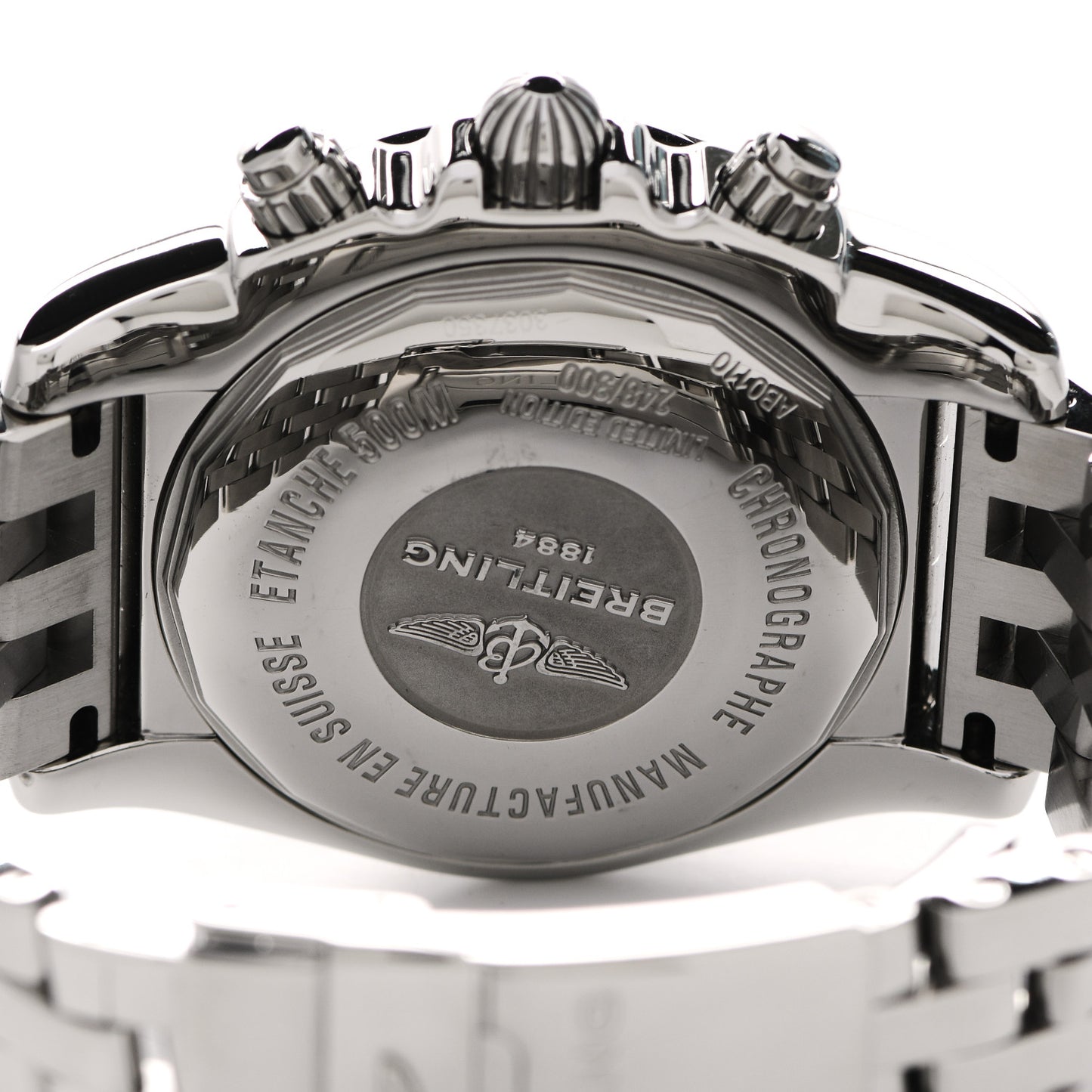 Stainless Steel Mother of Pearl 44mm Chronomat Automatic Watch AB0110