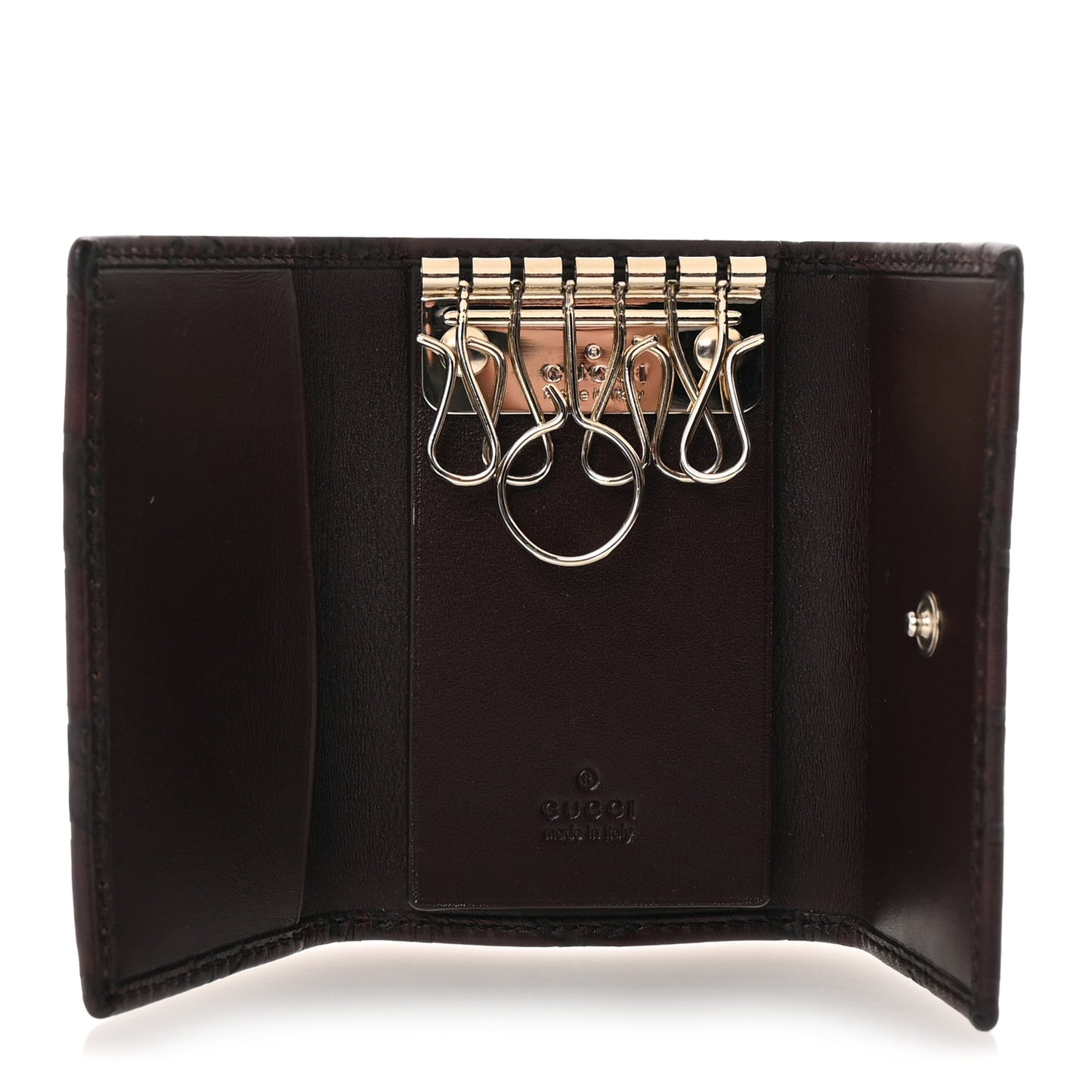 Guccissima 6 Key Holder Case Dark Brown