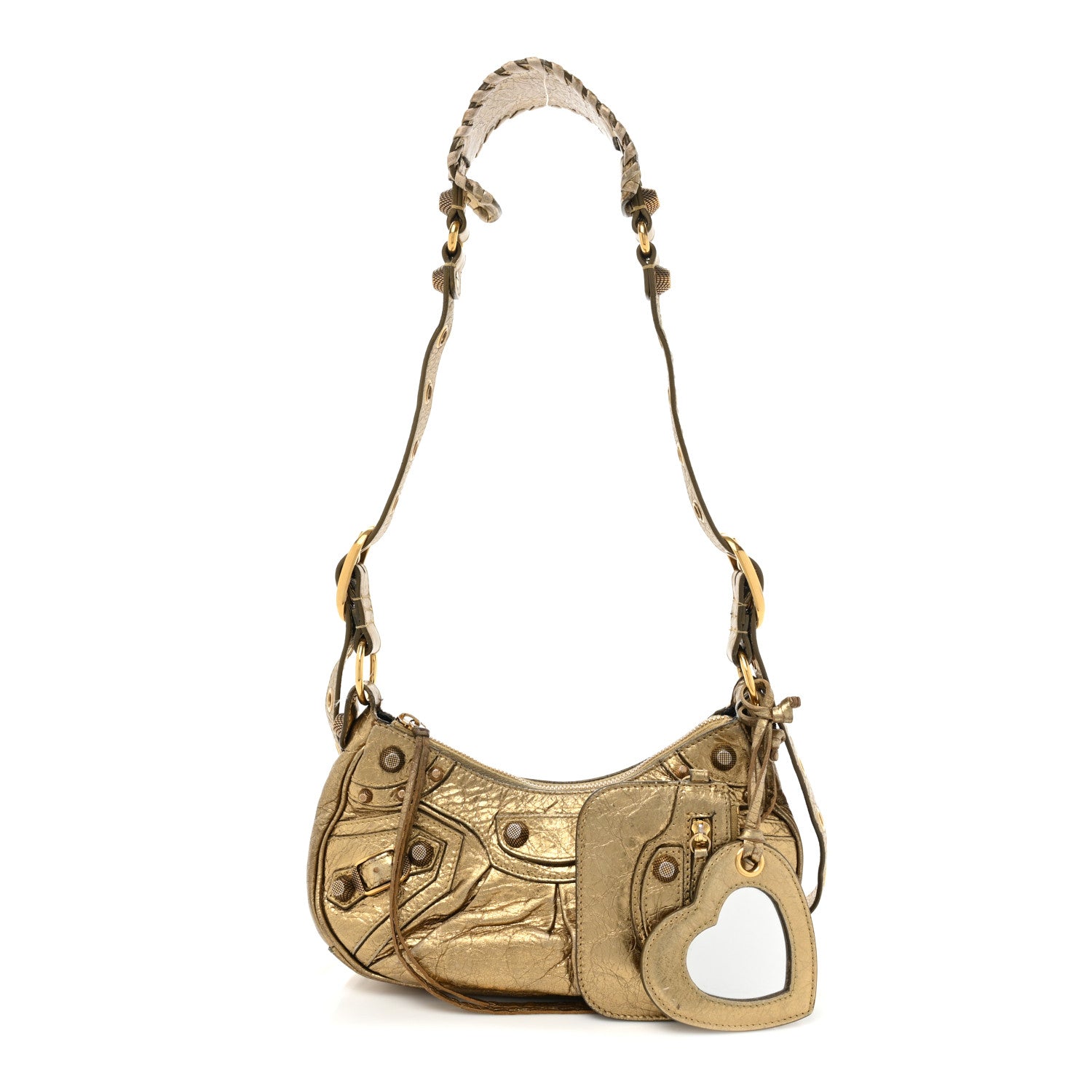 Balenciaga Metallic Agneau Arena Le Cagole Shoulder Bag XS Gold 1 of 18