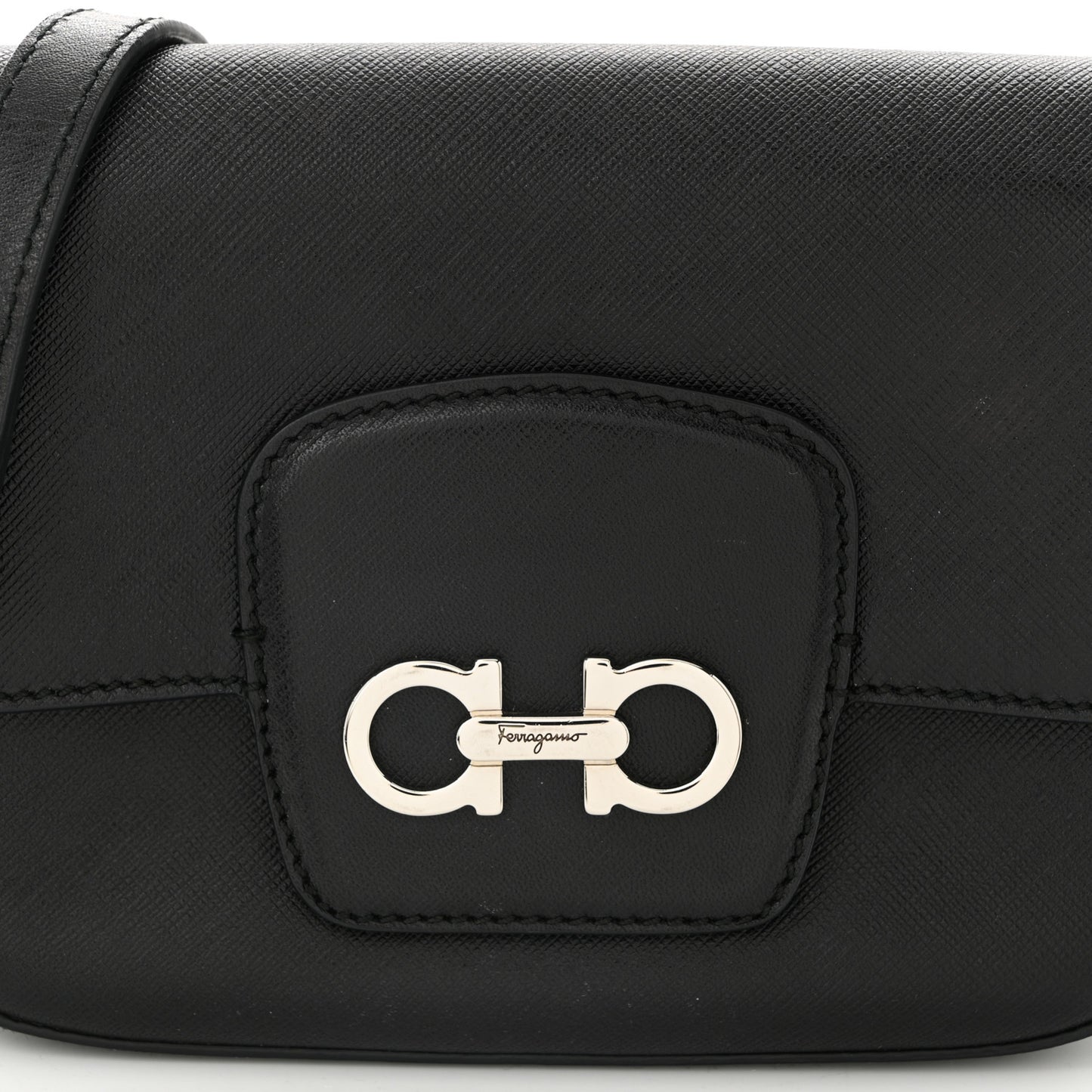 Saffiano Paris Crossbody Bag Black