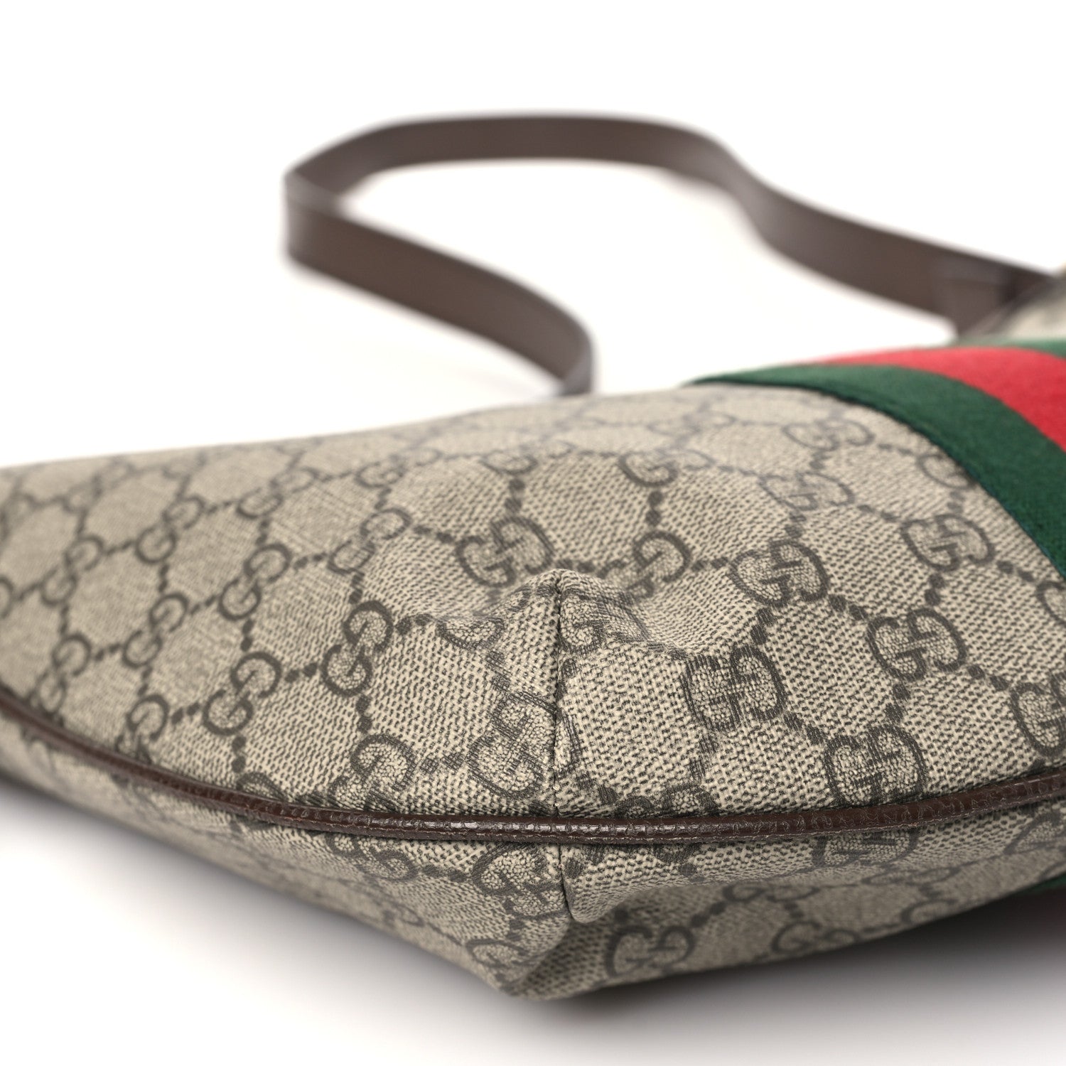 Gucci GG Supreme Monogram Web Small Ophidia Half Moon Hobo Brown 9 of 10
