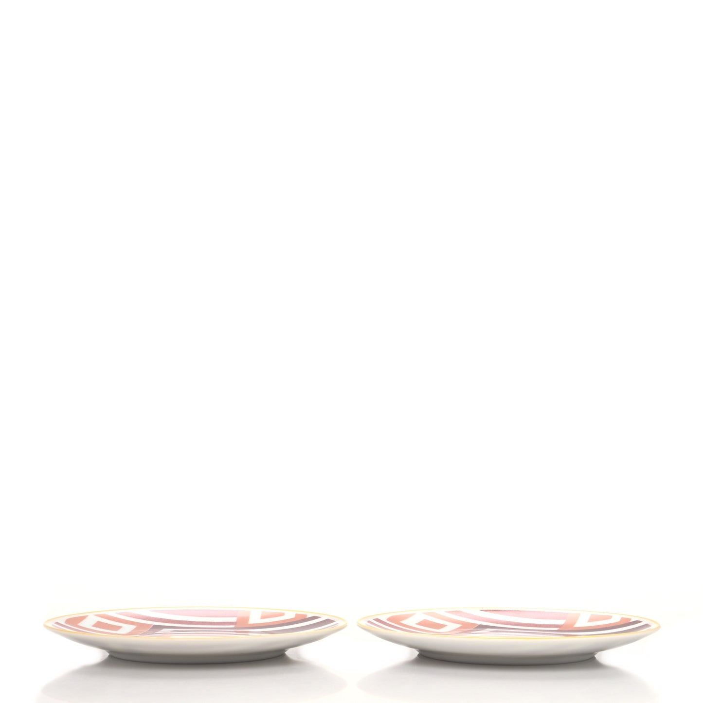 Porcelain Hippomobile Dessert Plate Set of 2