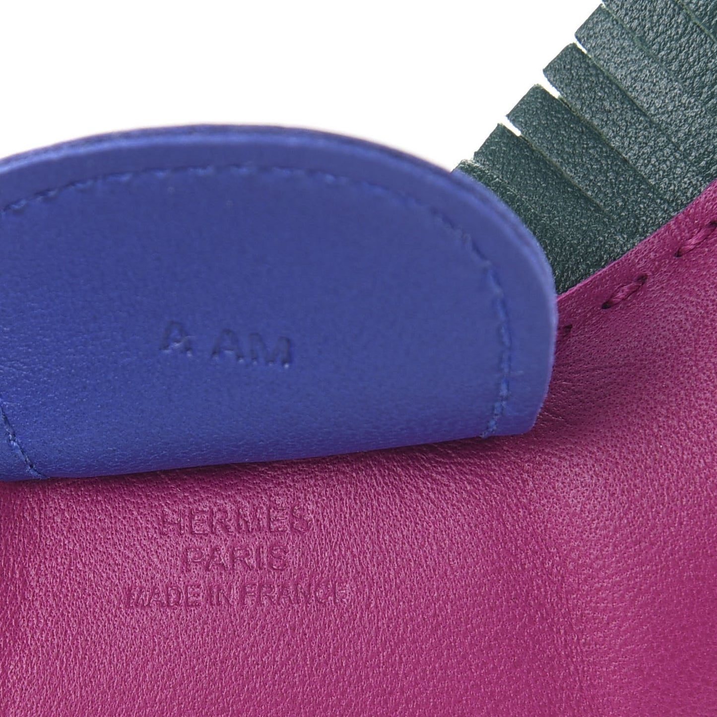 Milo Lambskin Grigri Rodeo Bag Charm GM Rose Pourpre Malachite Bleu Electrique