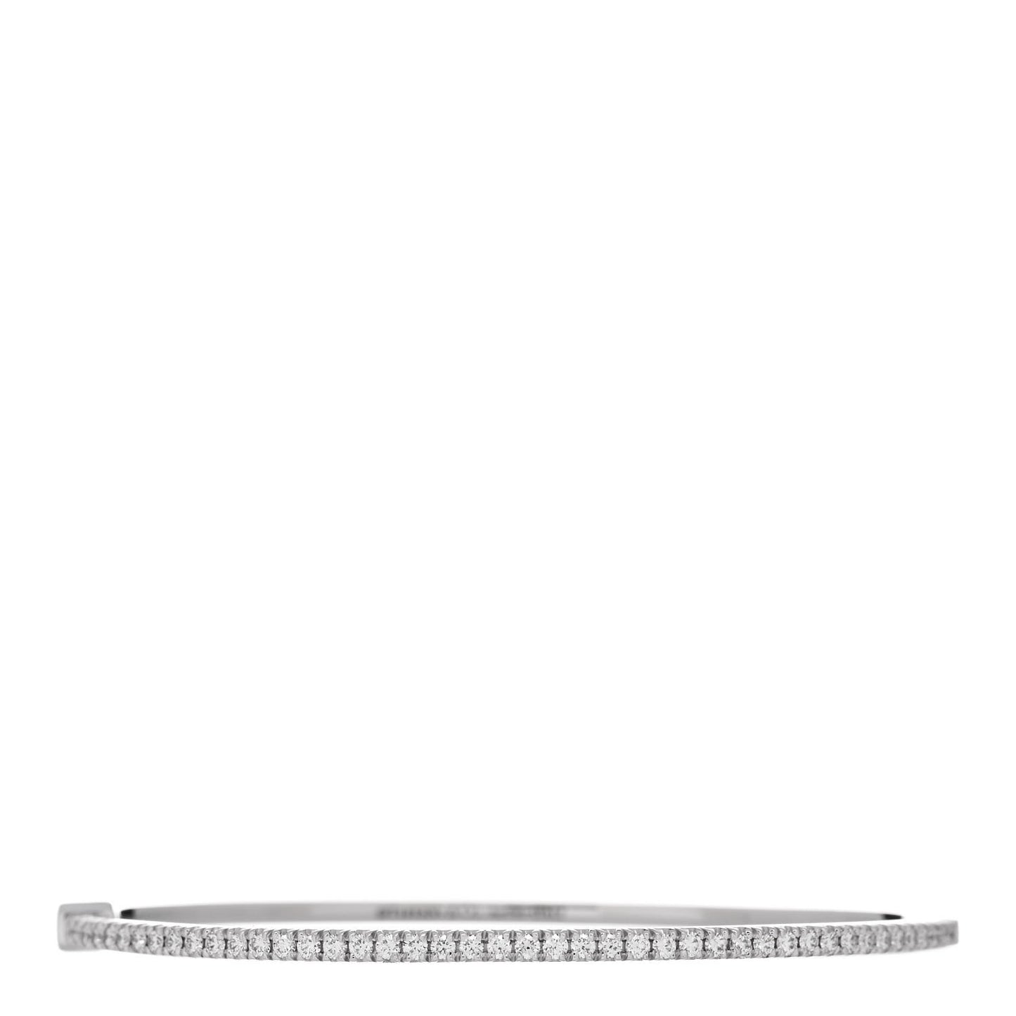 18K White Gold Diamond Metro Bangle Bracelet