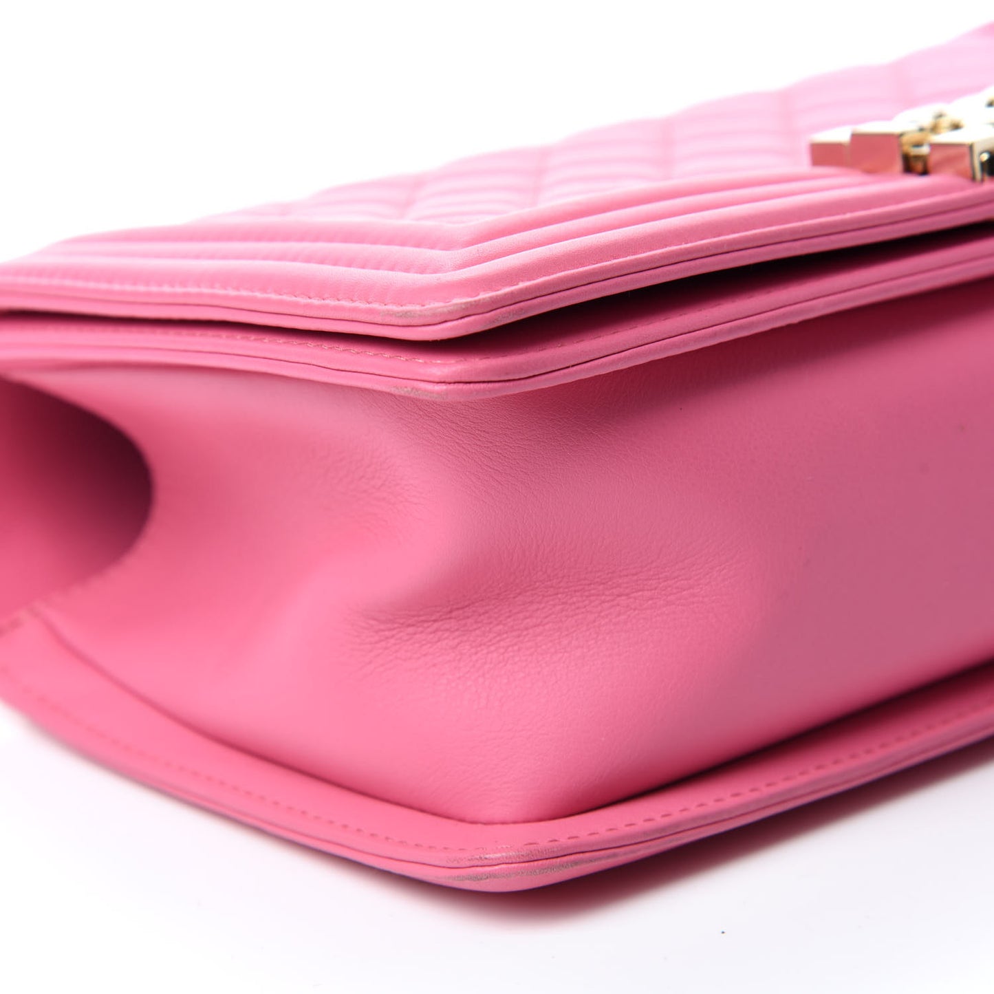 Lambskin Quilted Medium Boy Flap Pink