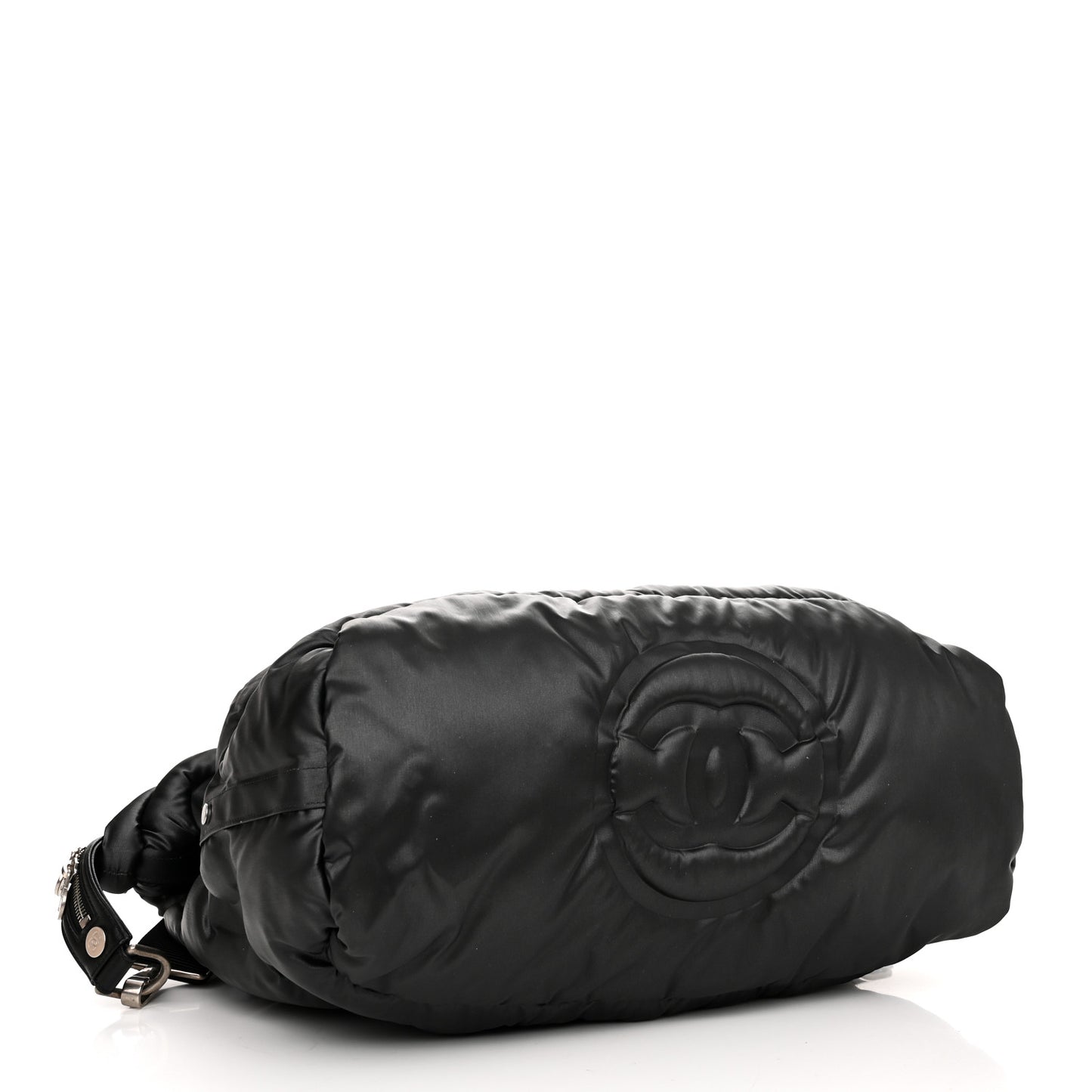 Nylon Embossed Doudoune Bowling Bag Black