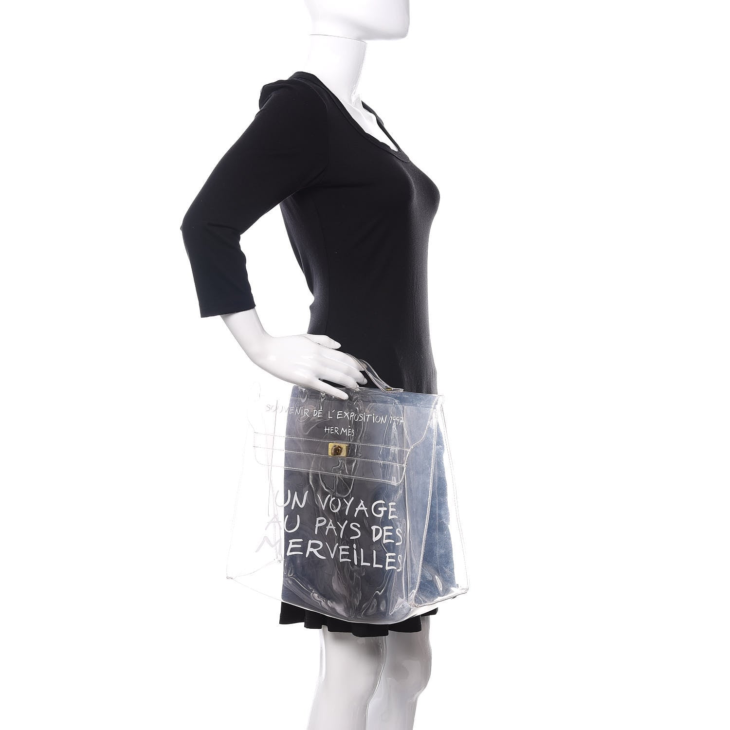 Hermes Vinyl Souvenir De L'Exposition Kelly Transparent 2 of 9