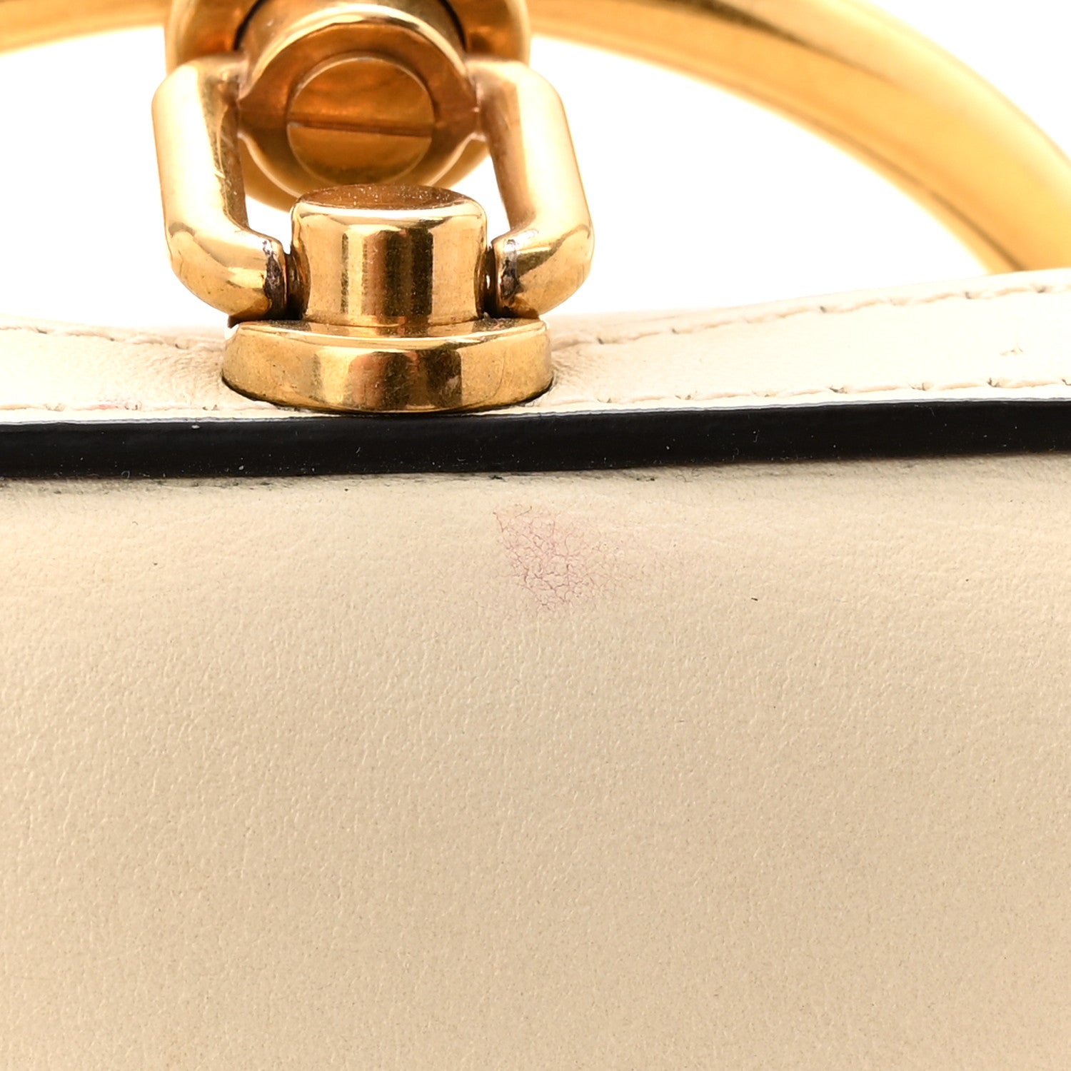 Chloe Calfskin Suede Small Nile Bracelet Bag Off White 13 of 15