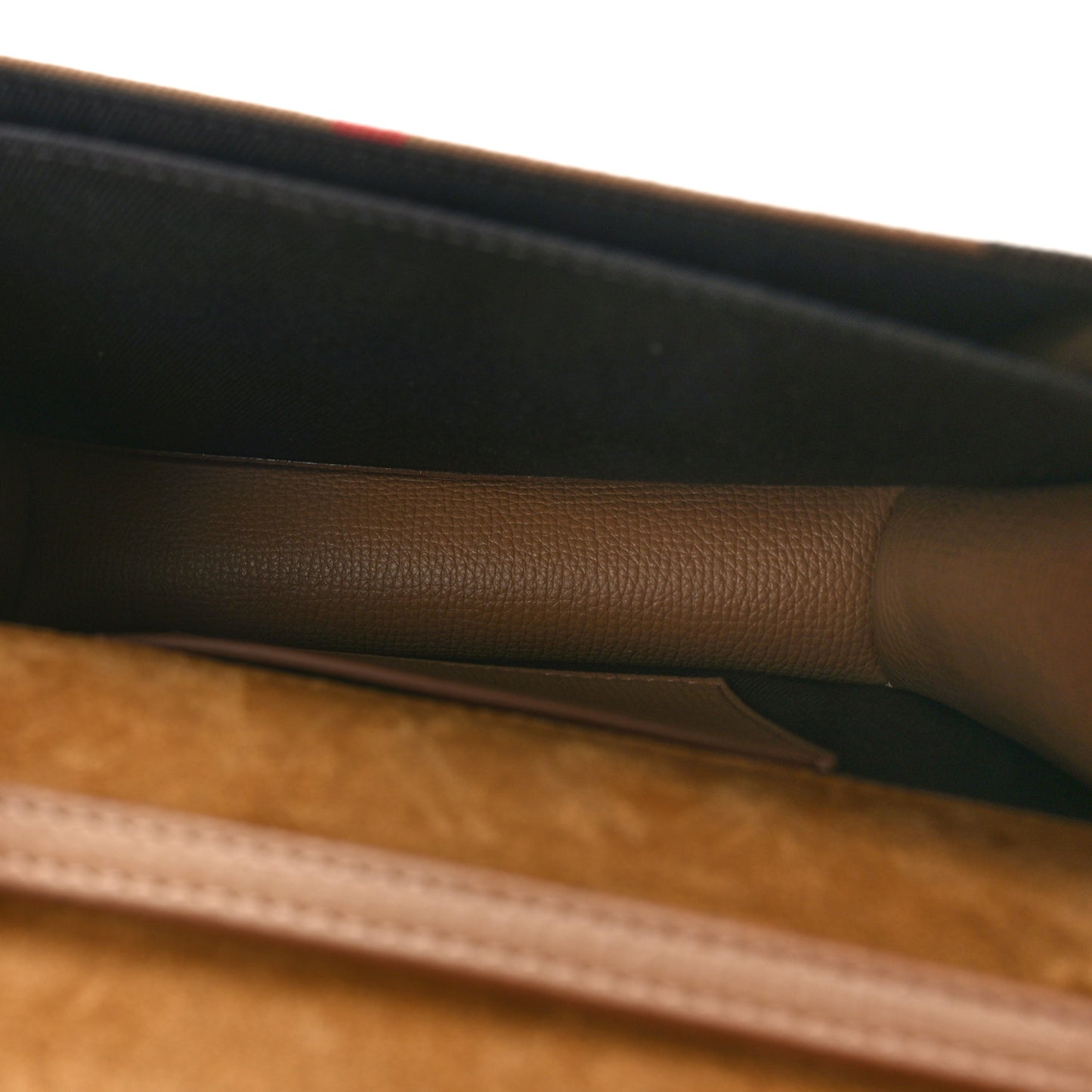 Derby Calfskin House Check Baby Macken Crossbody Bag Camel