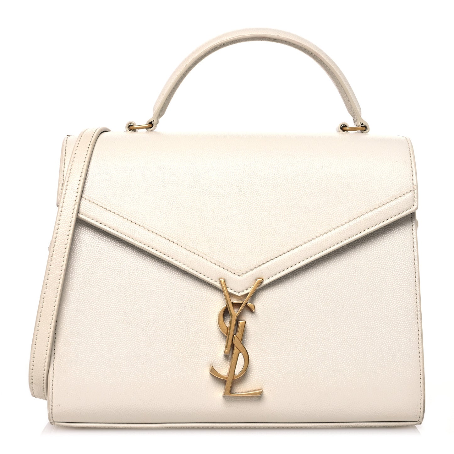 Grain de Poudre Medium Classic Monogram Cassandra Top Handle Crema Soft Rouge Legion