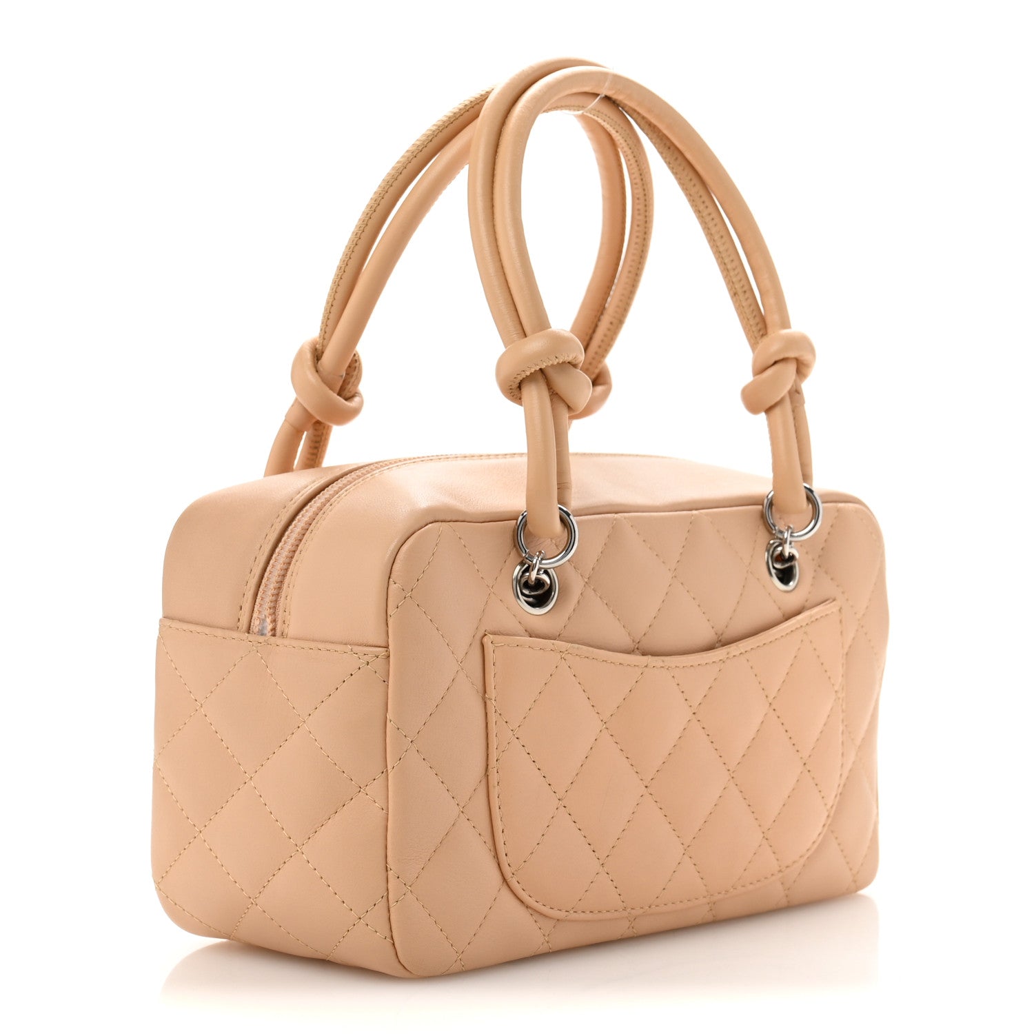 Chanel Calfskin Quilted Small Cambon Bowler Beige 3 of 12