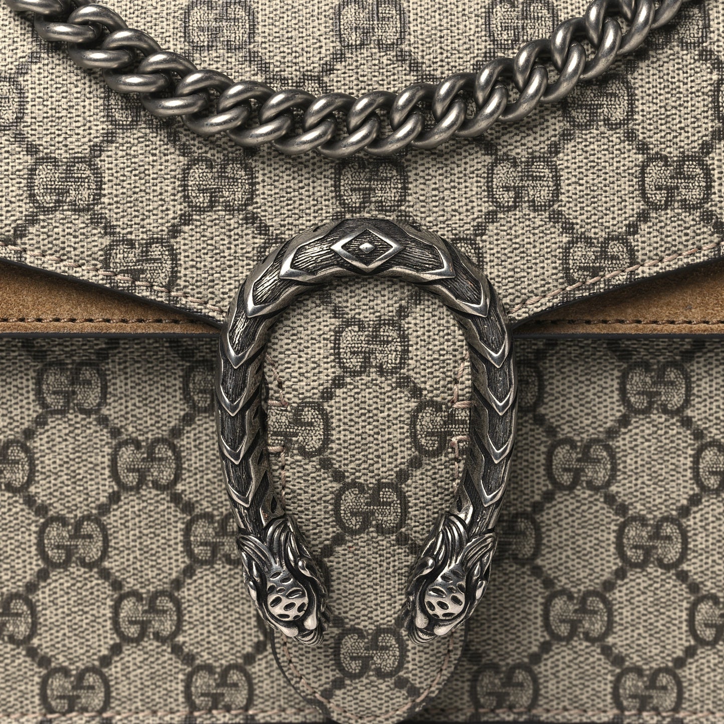 GG Supreme Monogram Small Dionysus Shoulder Bag Taupe