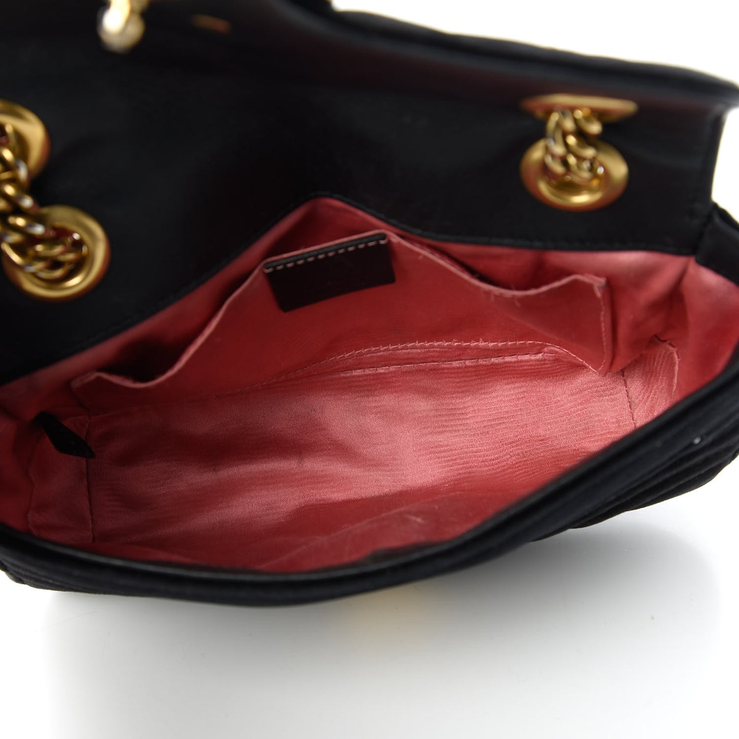 Velvet Matelasse Mini GG Marmont Shoulder Bag Black