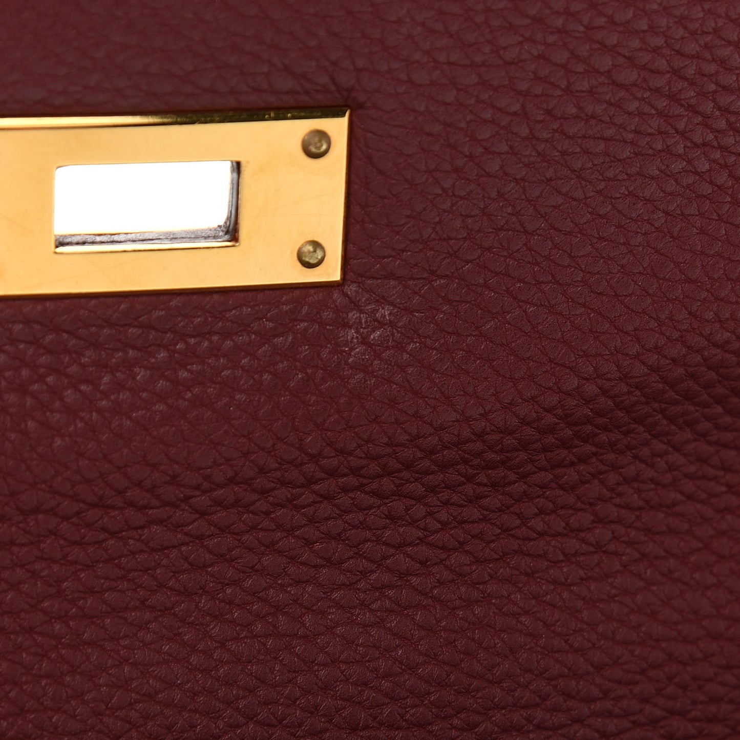 Togo Tri-Color Kelly Retourne 32 Rouge H Cannelle Havane