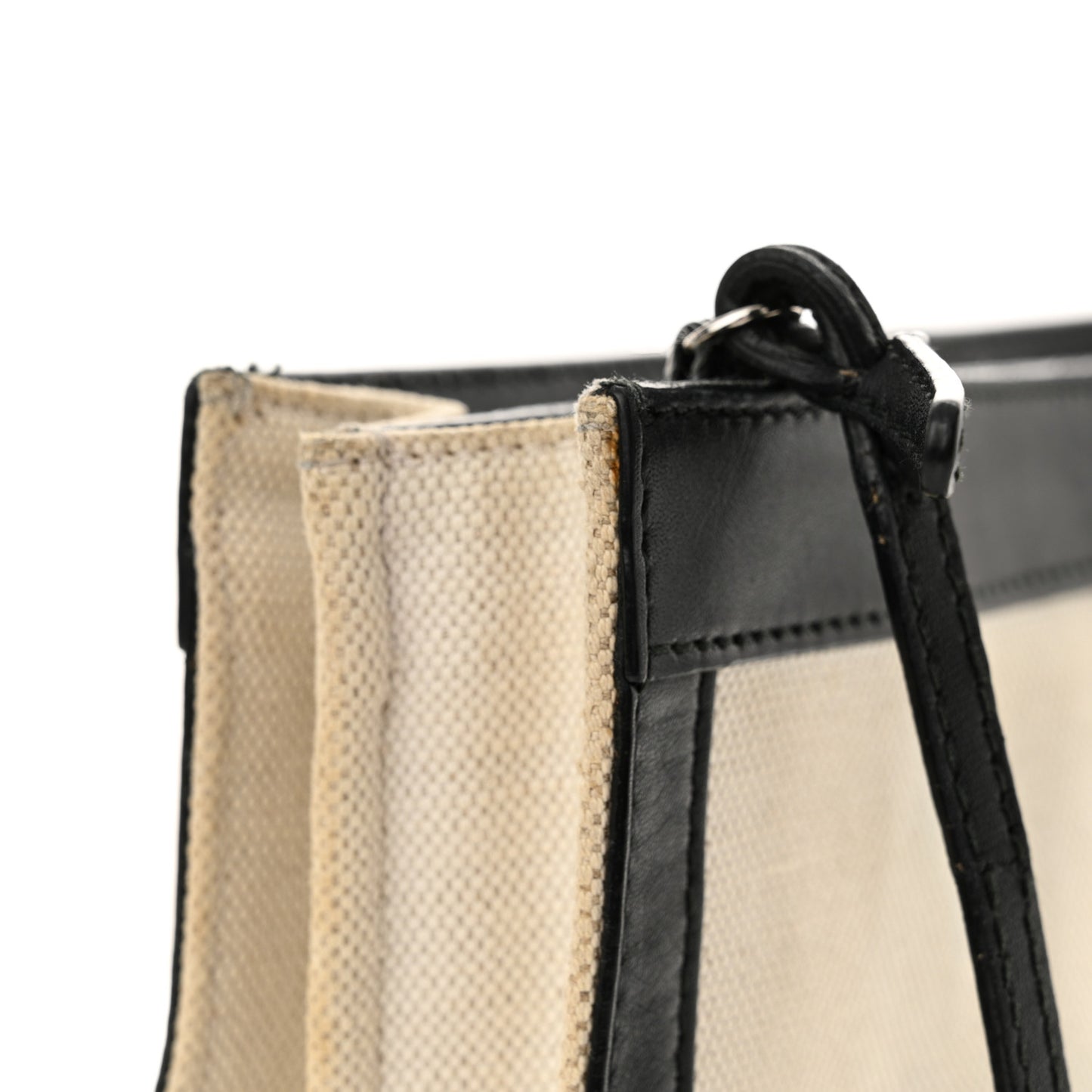 Cotton Canvas Pochette Crossbody Bag Black