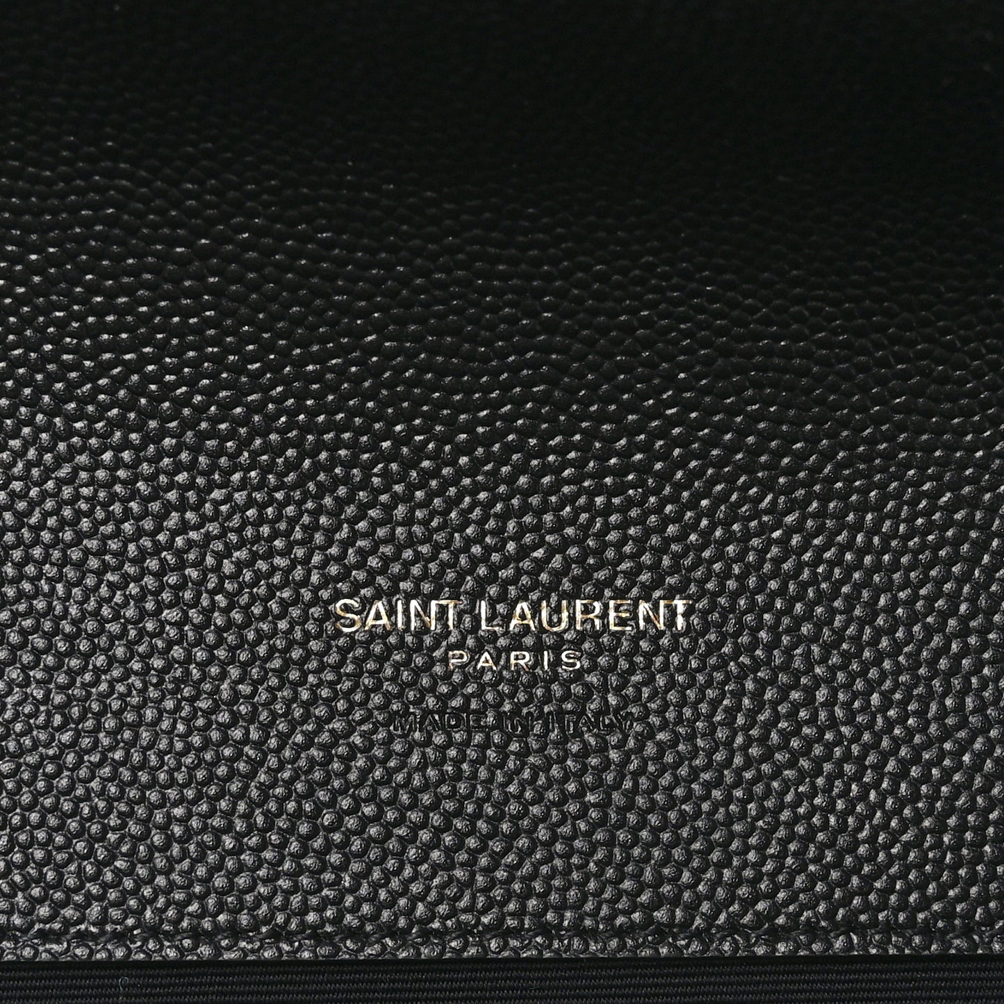 Grain De Poudre Matelasse Chevron Monogram Envelope Clutch Black
