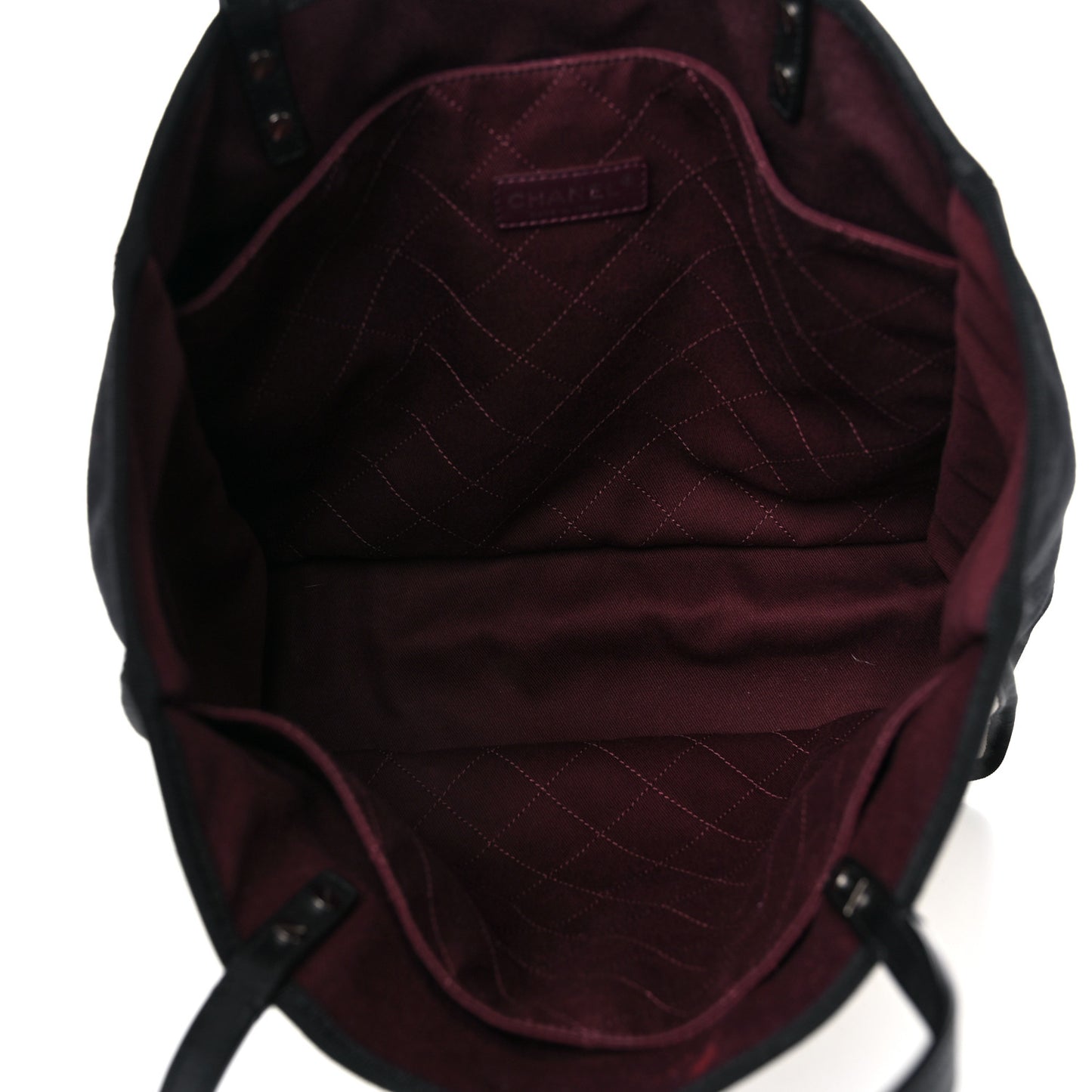 Canvas Calfskin Let's Demonstrate Small Tote White Black