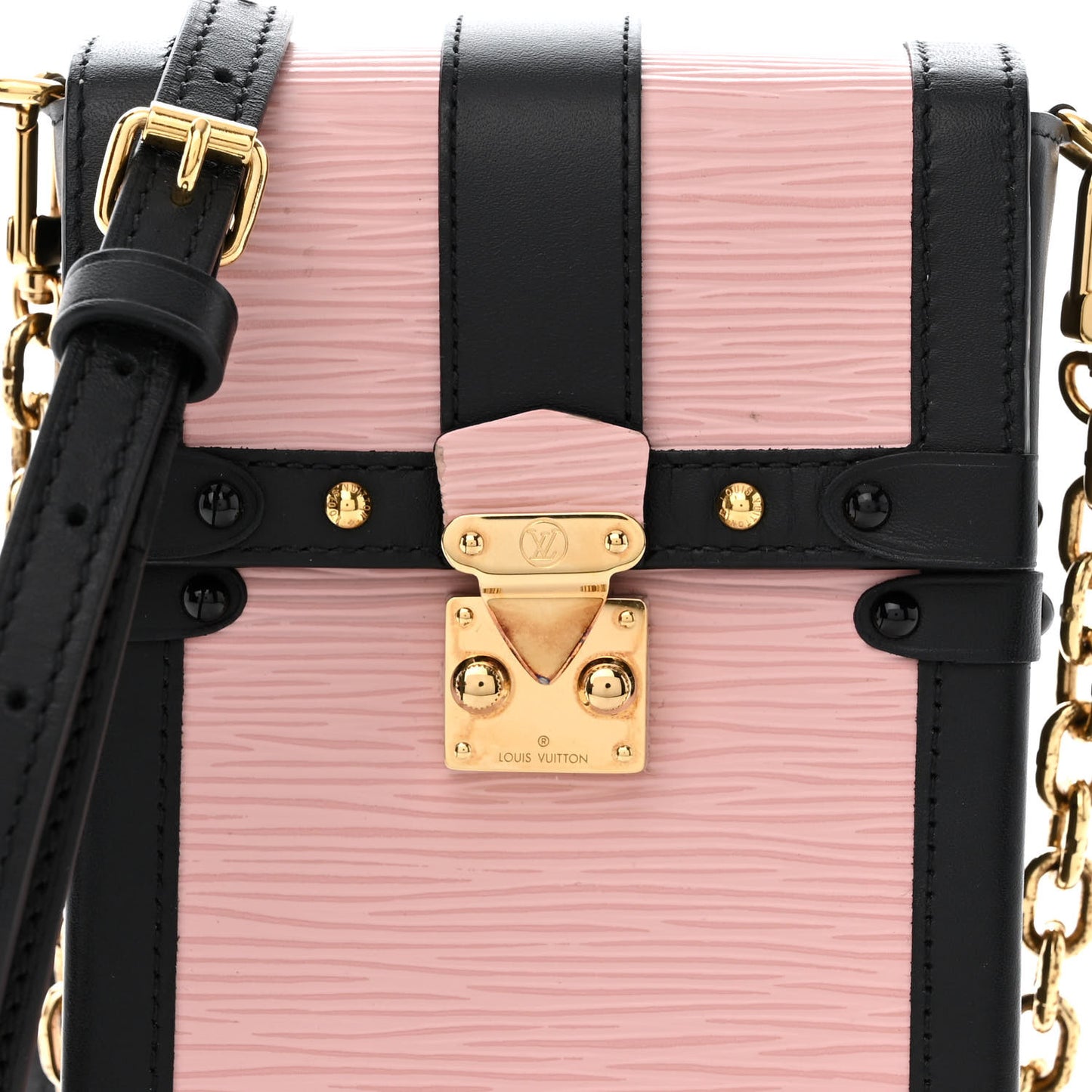 Epi Pochette Trunk Verticale Rose Ballerine