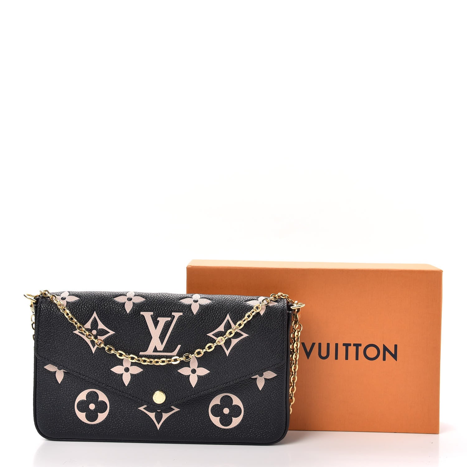 Louis Vuitton Empreinte Monogram Giant Felicie Pochette Black Beige 10 of 10