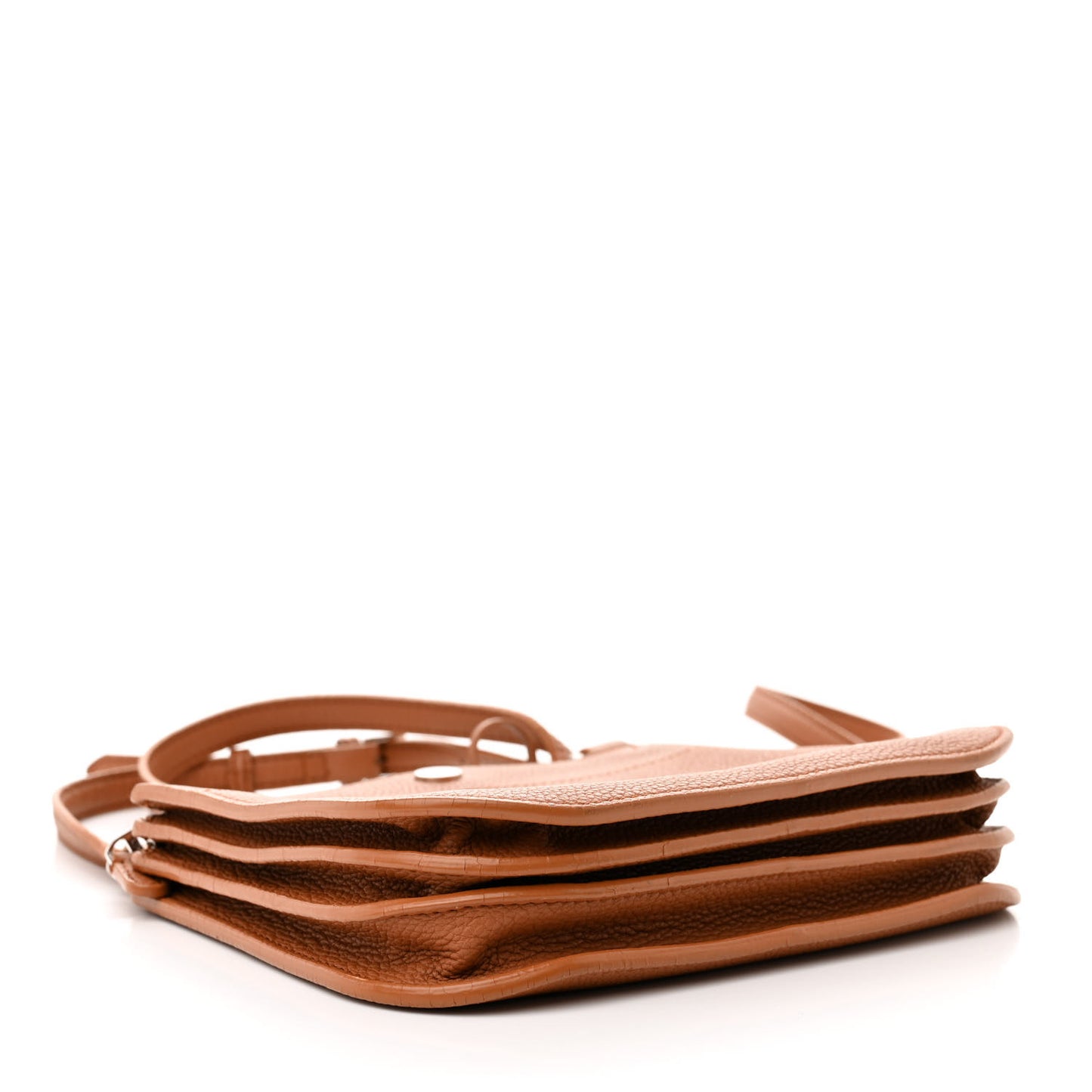 Grained Calfskin Milky Way Odessa Shoulder Bag Brown