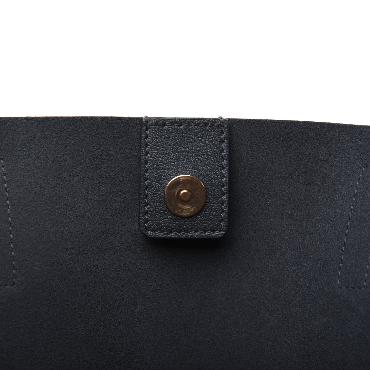 Saint Laurent Calfskin Large Shopping Tote Navy 13 of 22
