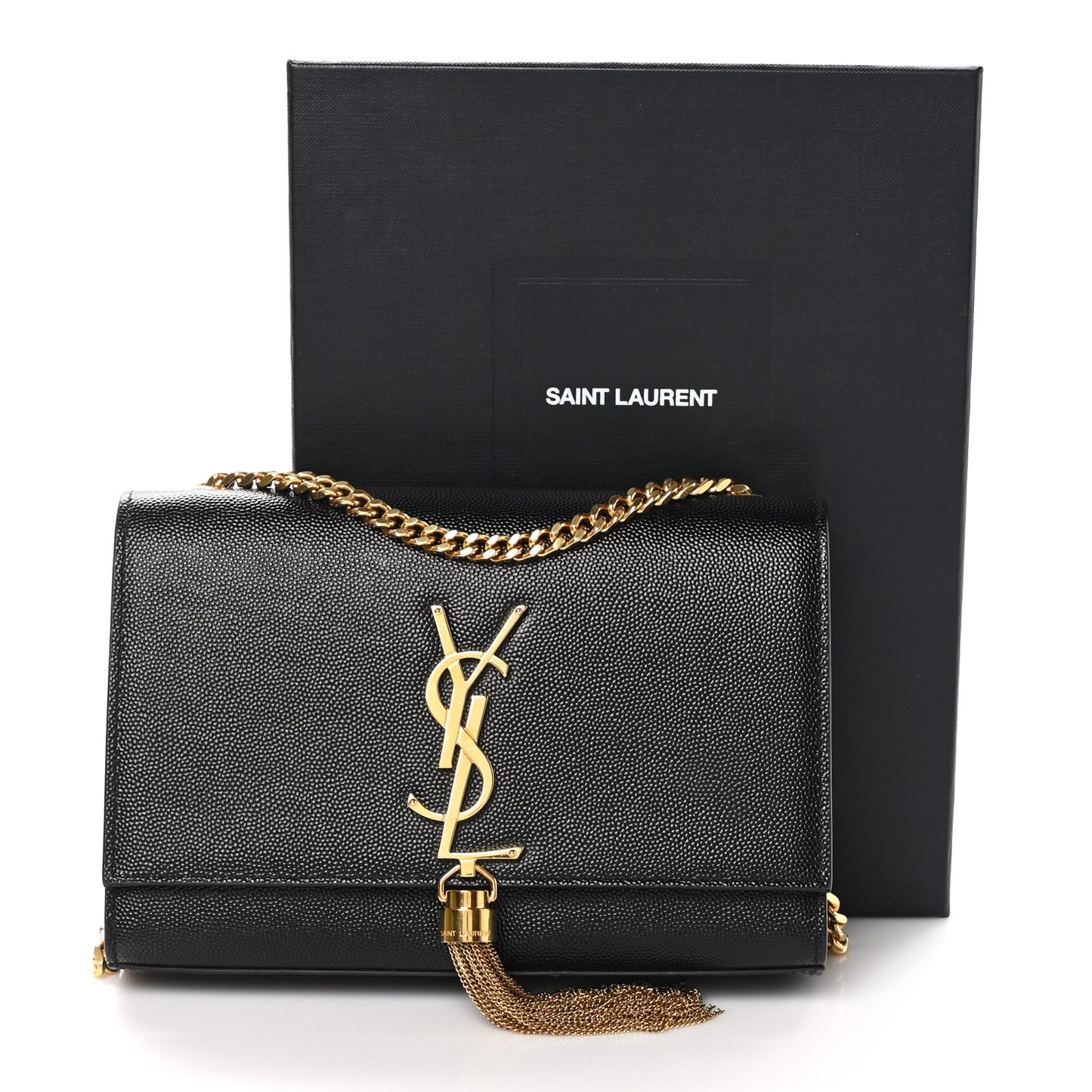 Grain De Poudre Small Classic Monogram Kate Tassel Satchel Black