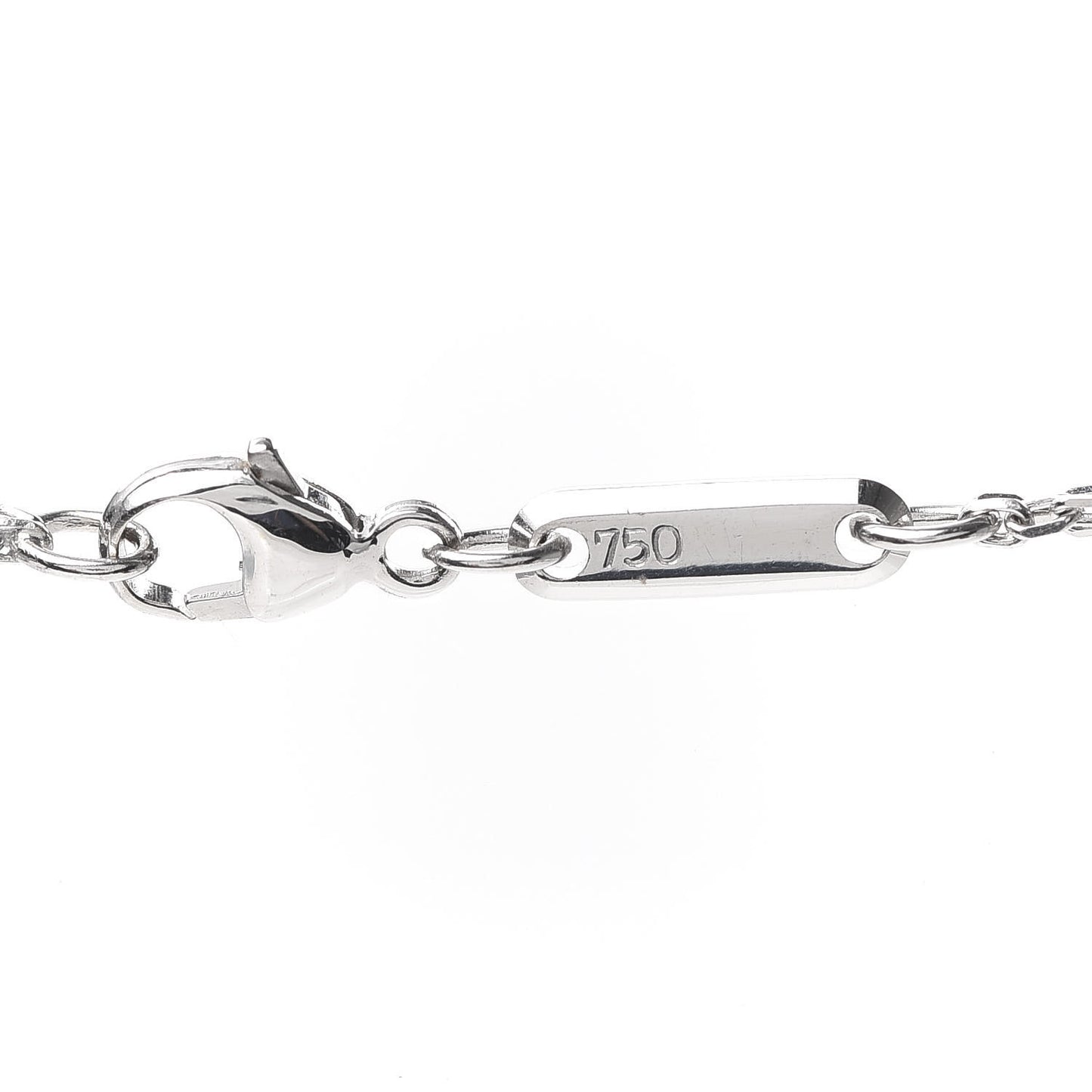 18K White Gold Diamond Happy Diamonds Dolphin Pendant Necklace