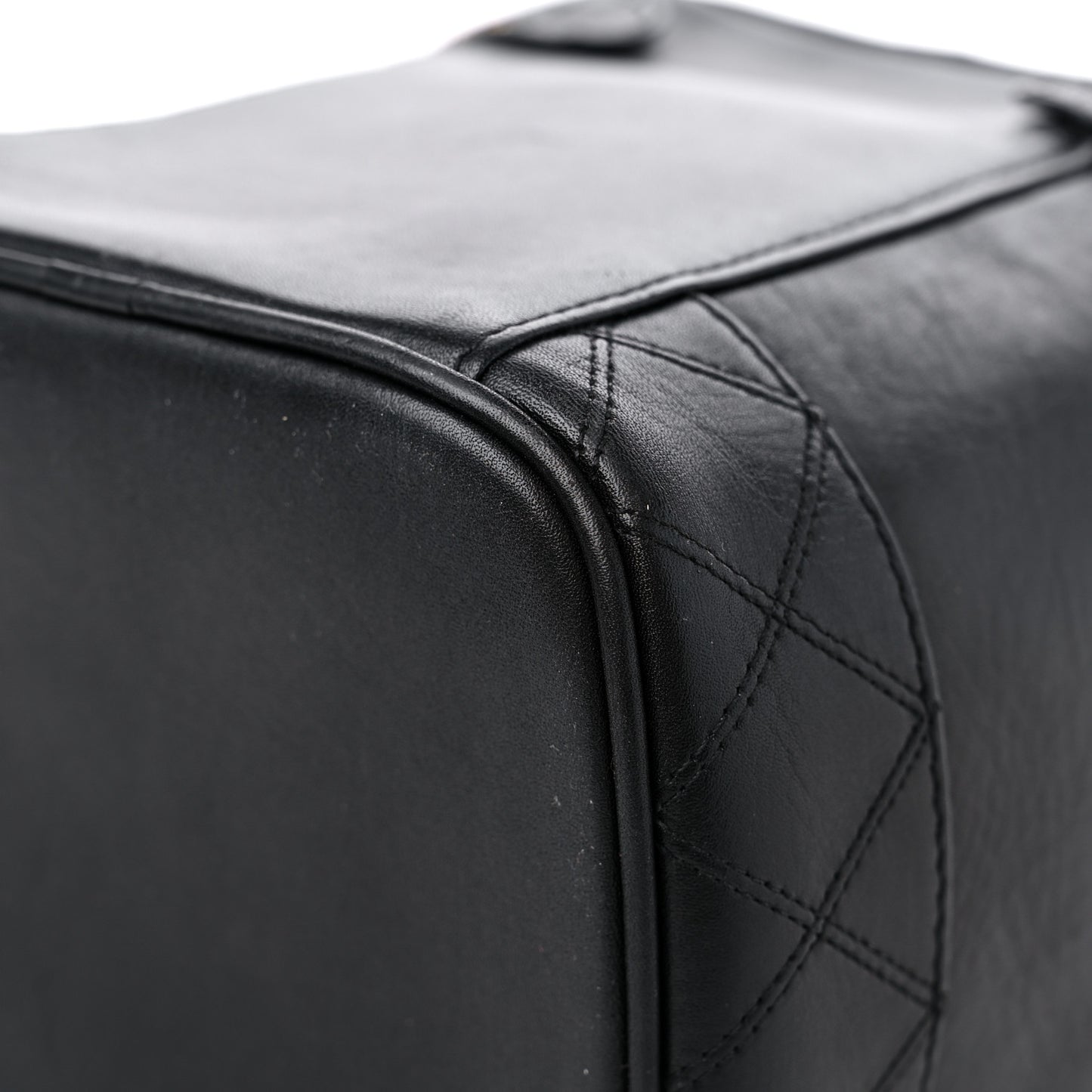 Lambskin Vanity Cosmetic Bag Black