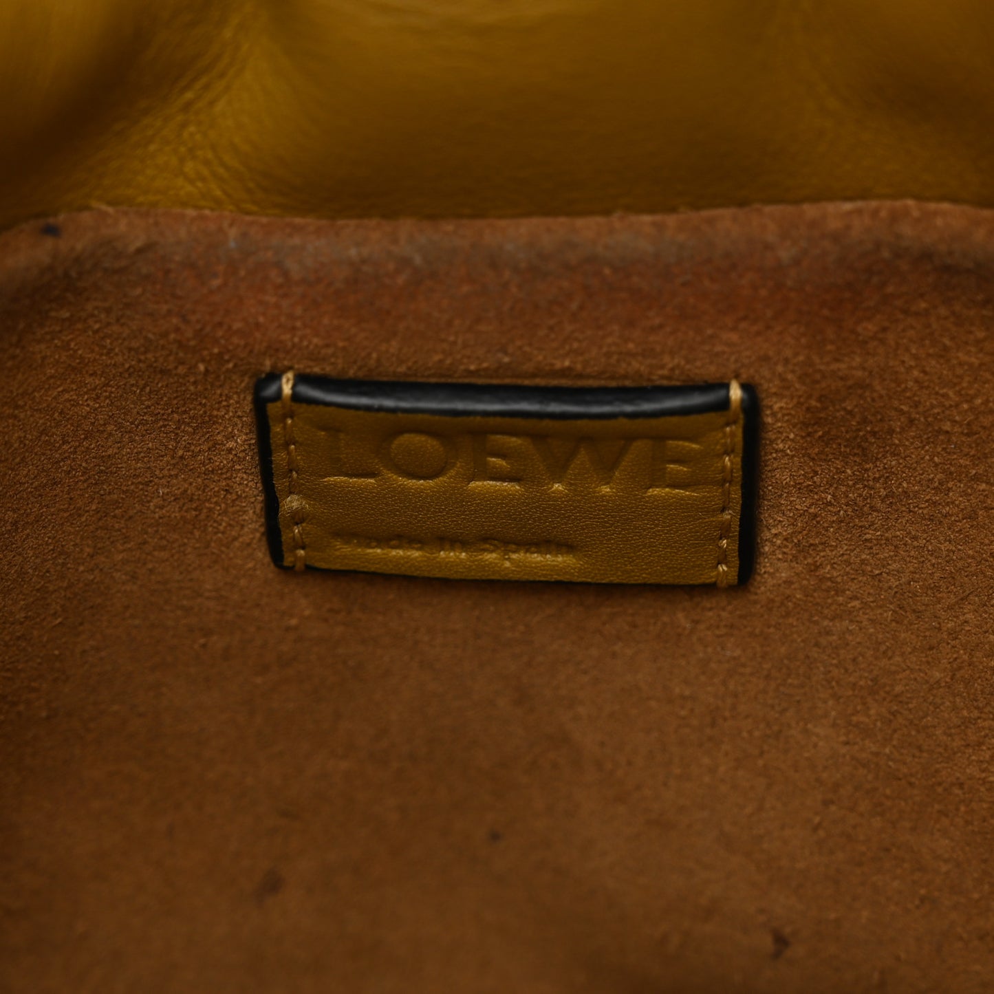 Calfskin Mini Flamenco Knot Clutch Ochre