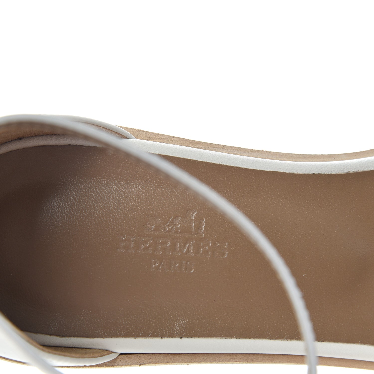 Hermes Calfskin Santorini Sandals 39 White 8 of 11