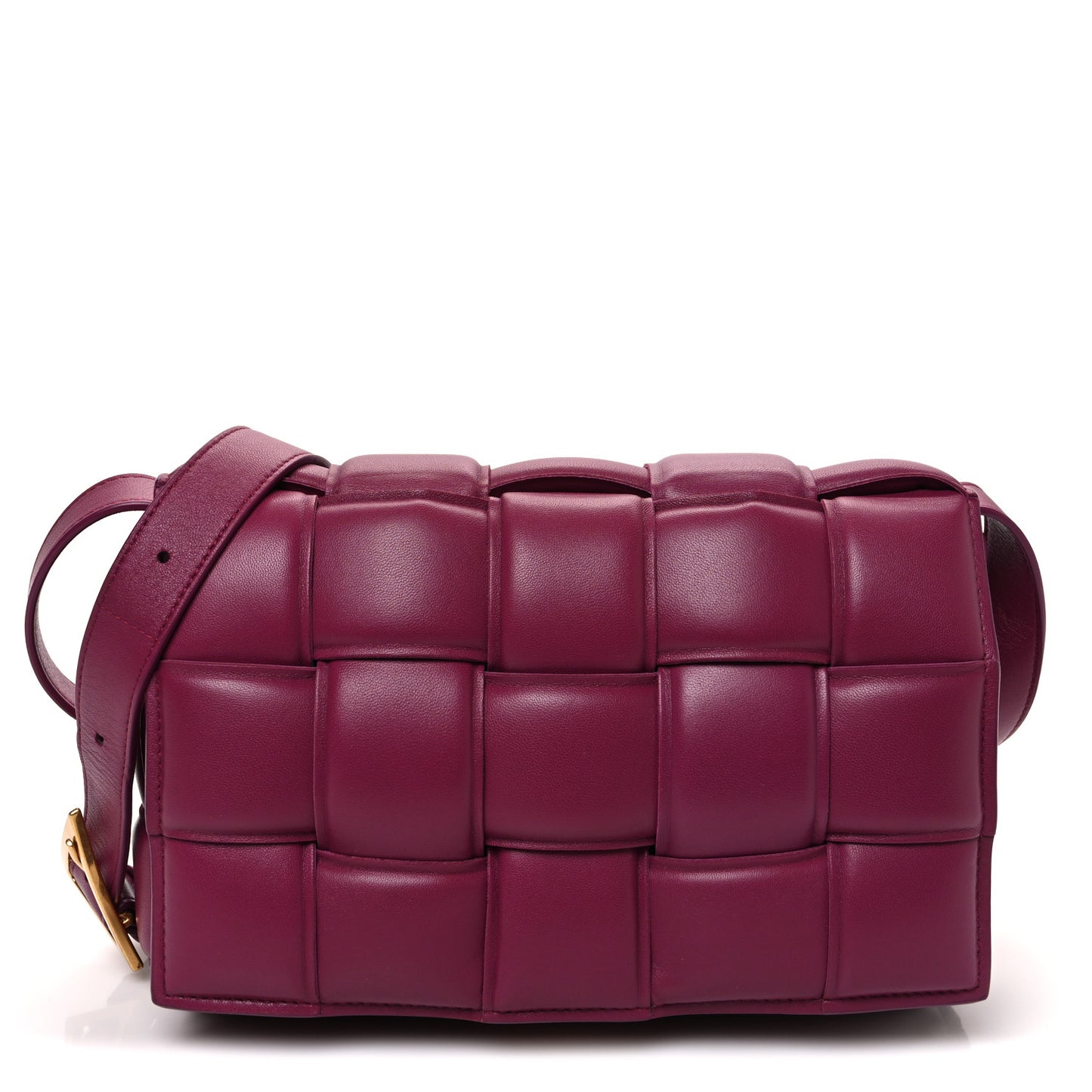Nappa Maxi Intrecciato Padded Cassette Crossbody Bag Cinnabar