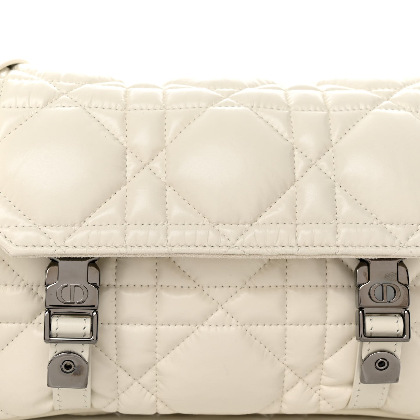 Calfskin Macrocannage Small Diorcamp Messenger Latte