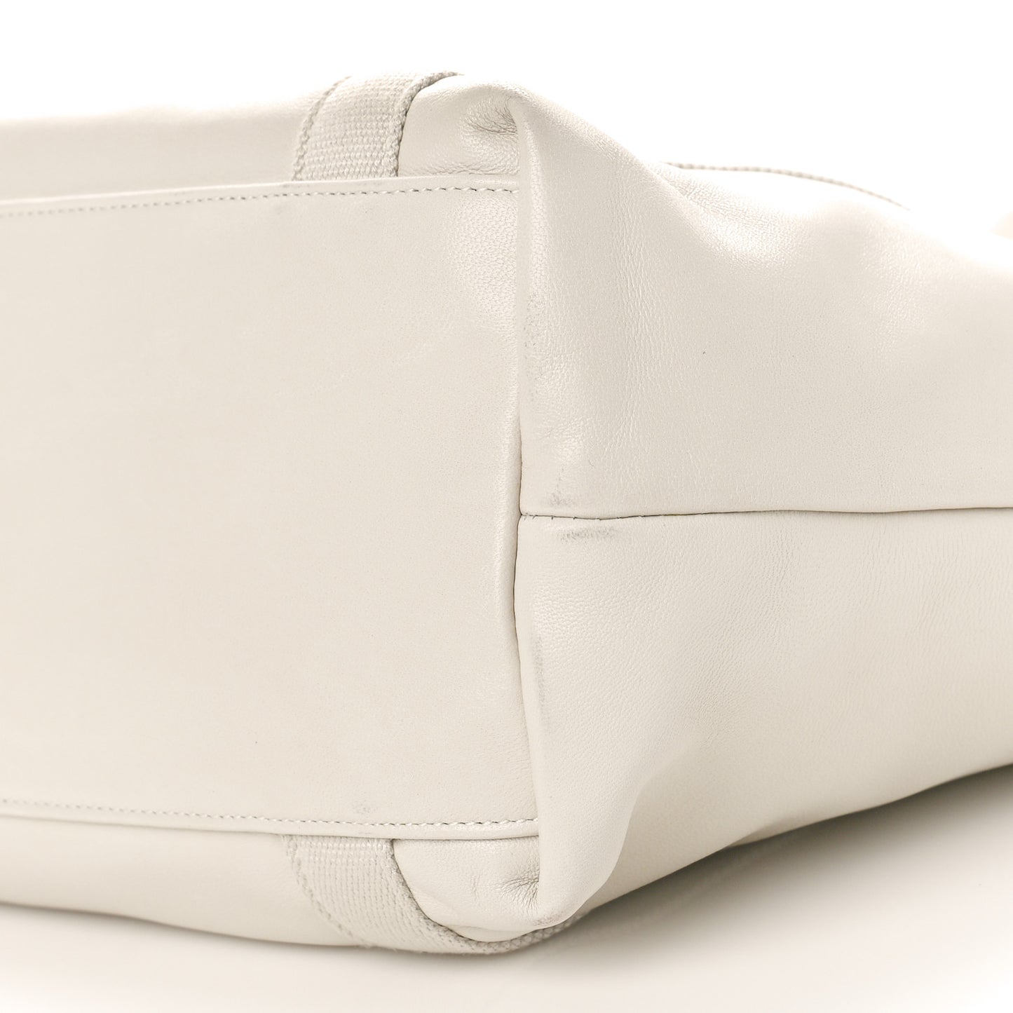 Calfskin Small Daily Cabas Shopping Tote White